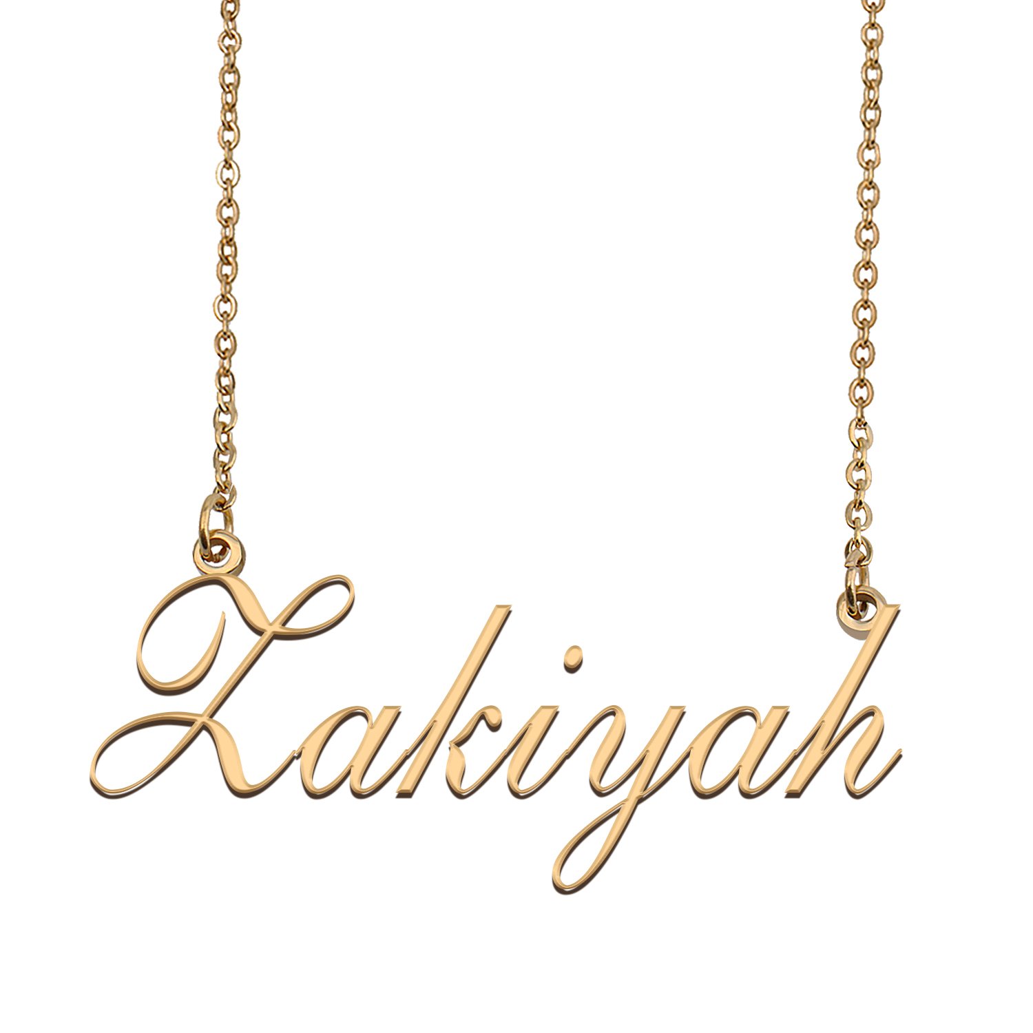Custom Personalized Name Necklace in Golden Silver for Women Zakiyah