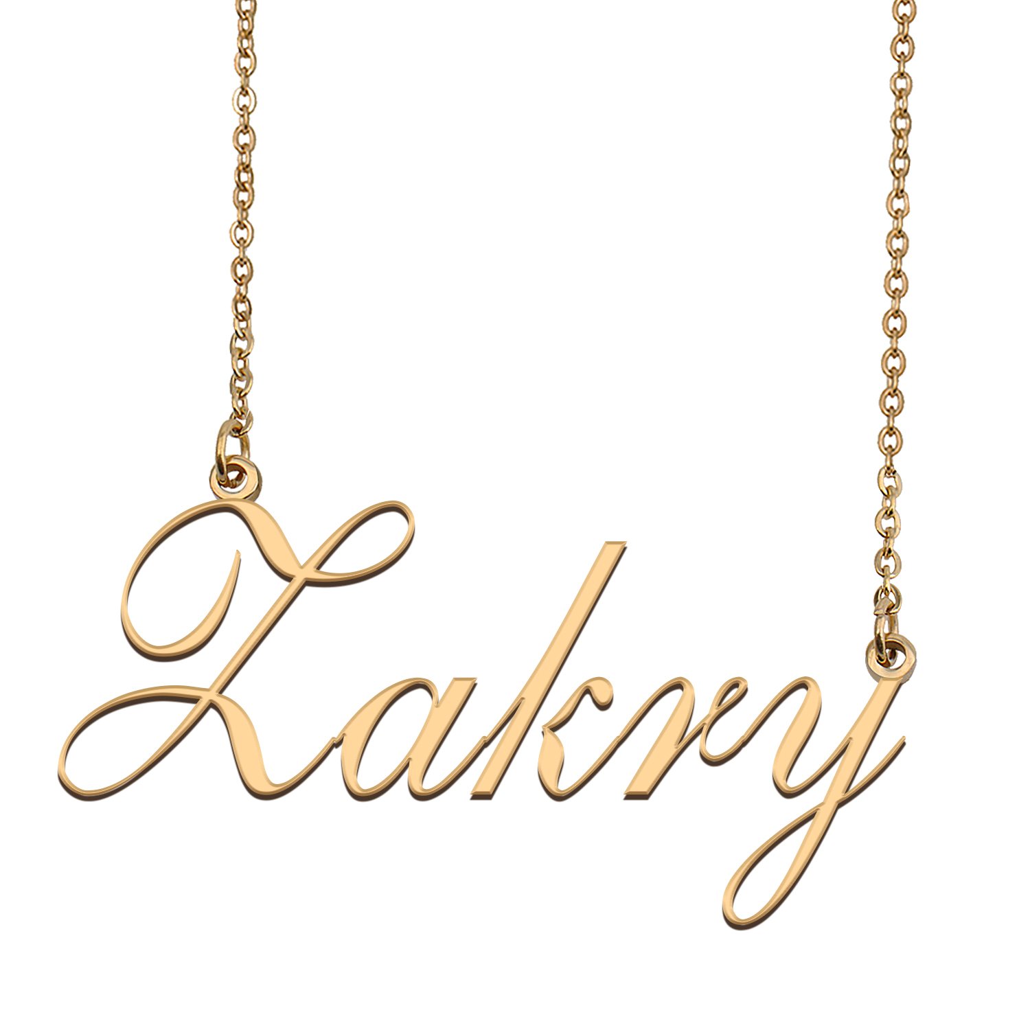 Custom Personalized Name Necklace in Golden Silver for Women Zakry