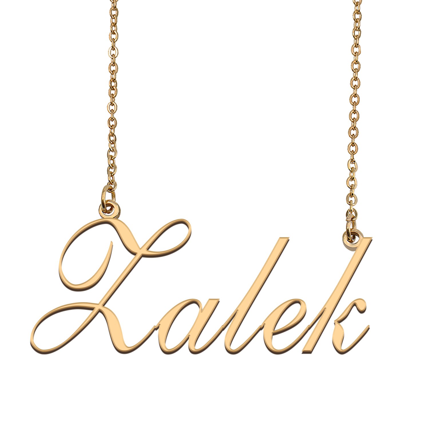 Custom Personalized Name Necklace in Golden Silver for Women Zalek