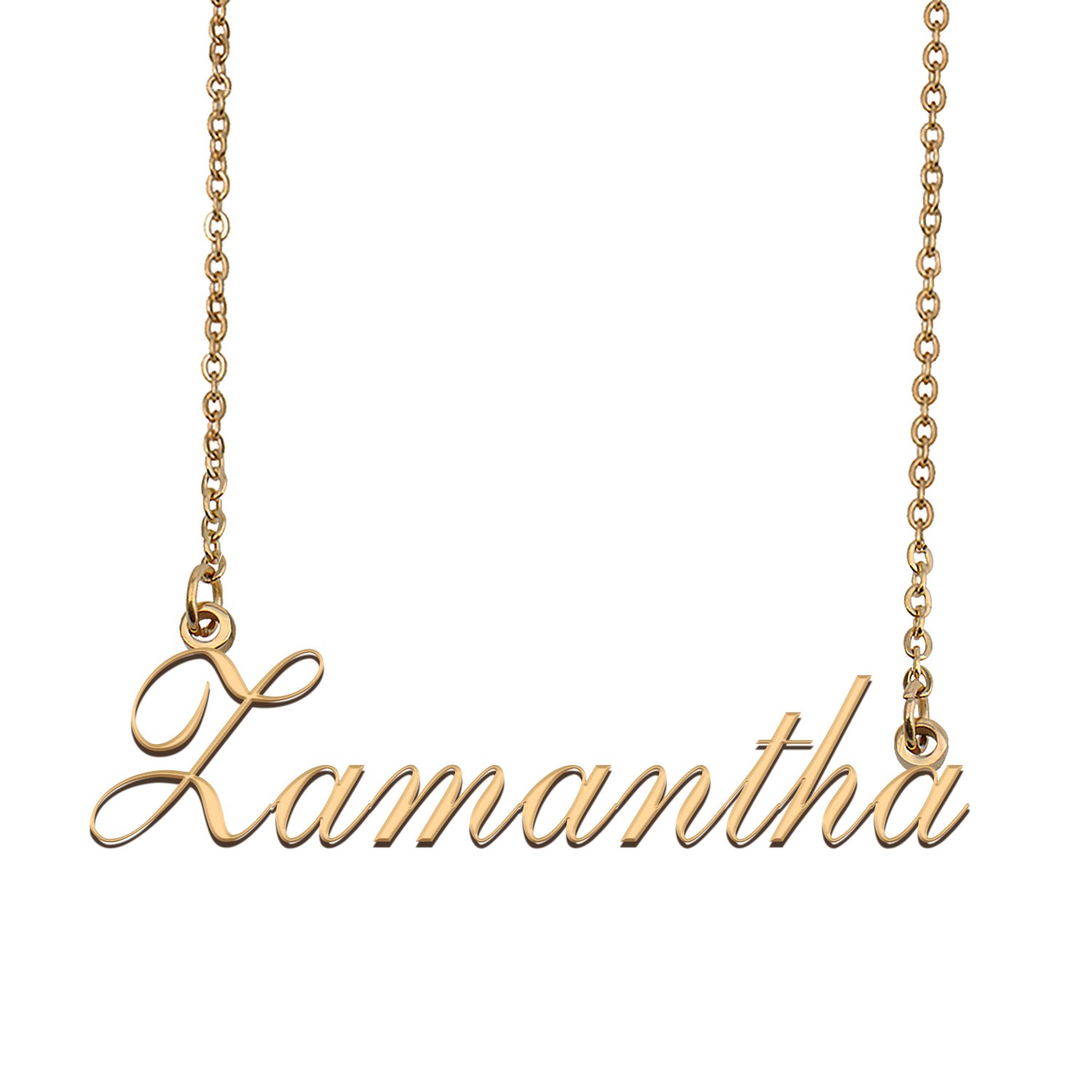 Custom Personalized Name Necklace in Golden Silver for Women Zamantha