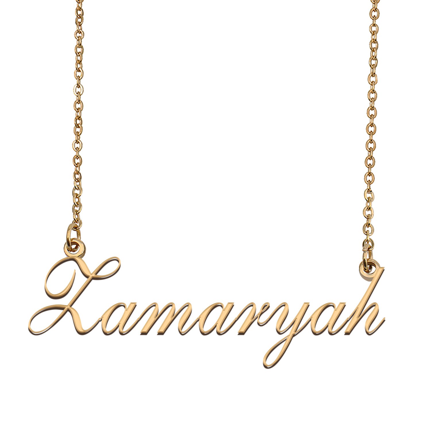 Custom Personalized Name Necklace in Golden Silver for Women Zamaryah