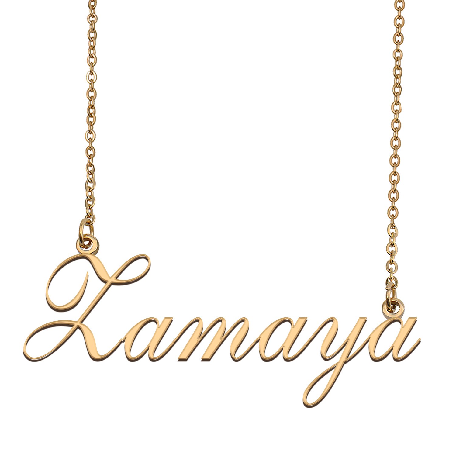 Custom Personalized Name Necklace in Golden Silver for Women Zamaya