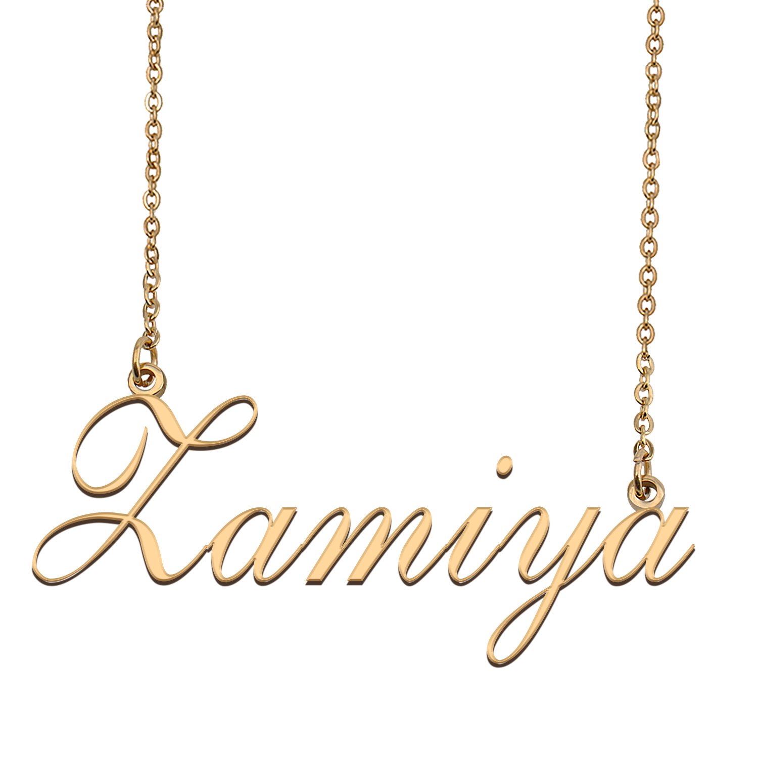 Custom Personalized Name Necklace in Golden Silver for Women Zamiya