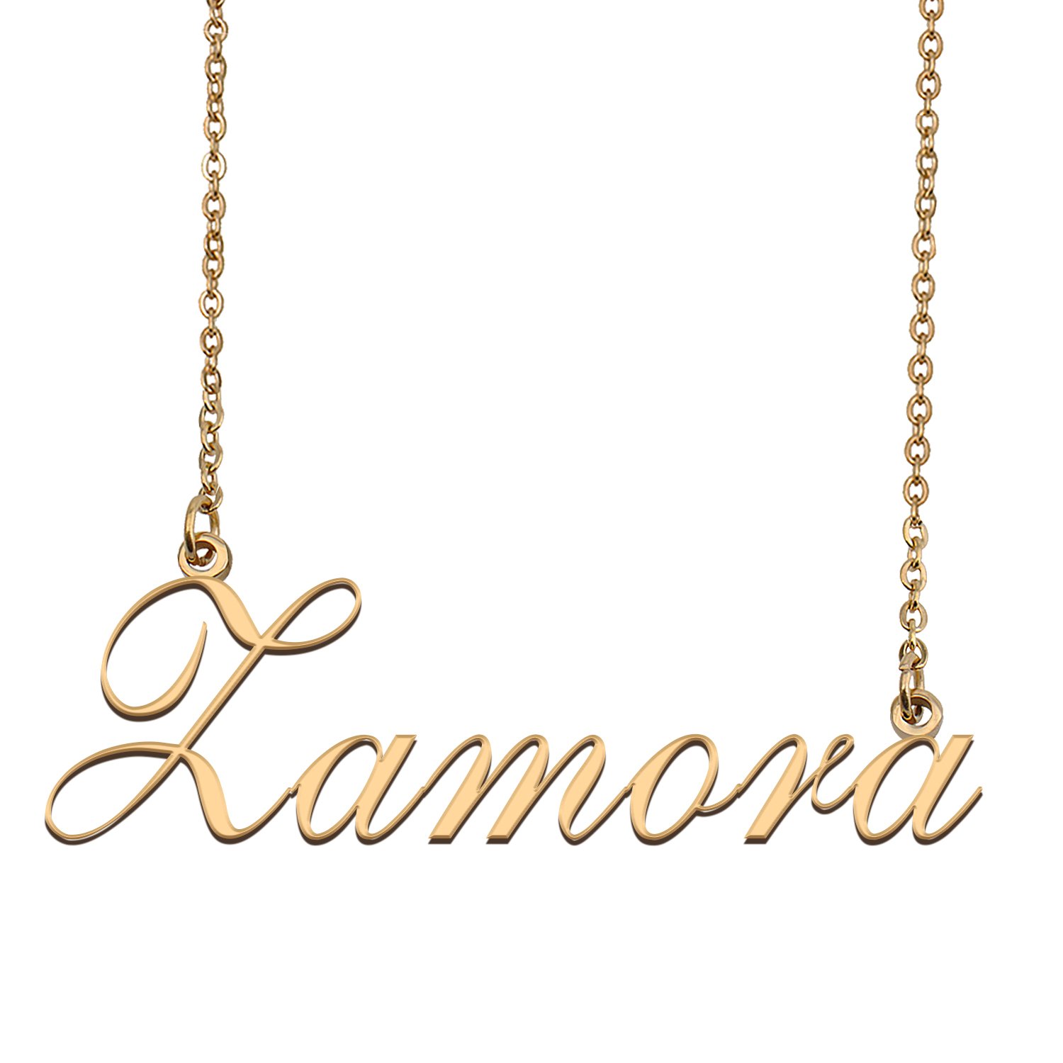 Custom Personalized Name Necklace in Golden Silver for Women Zamora