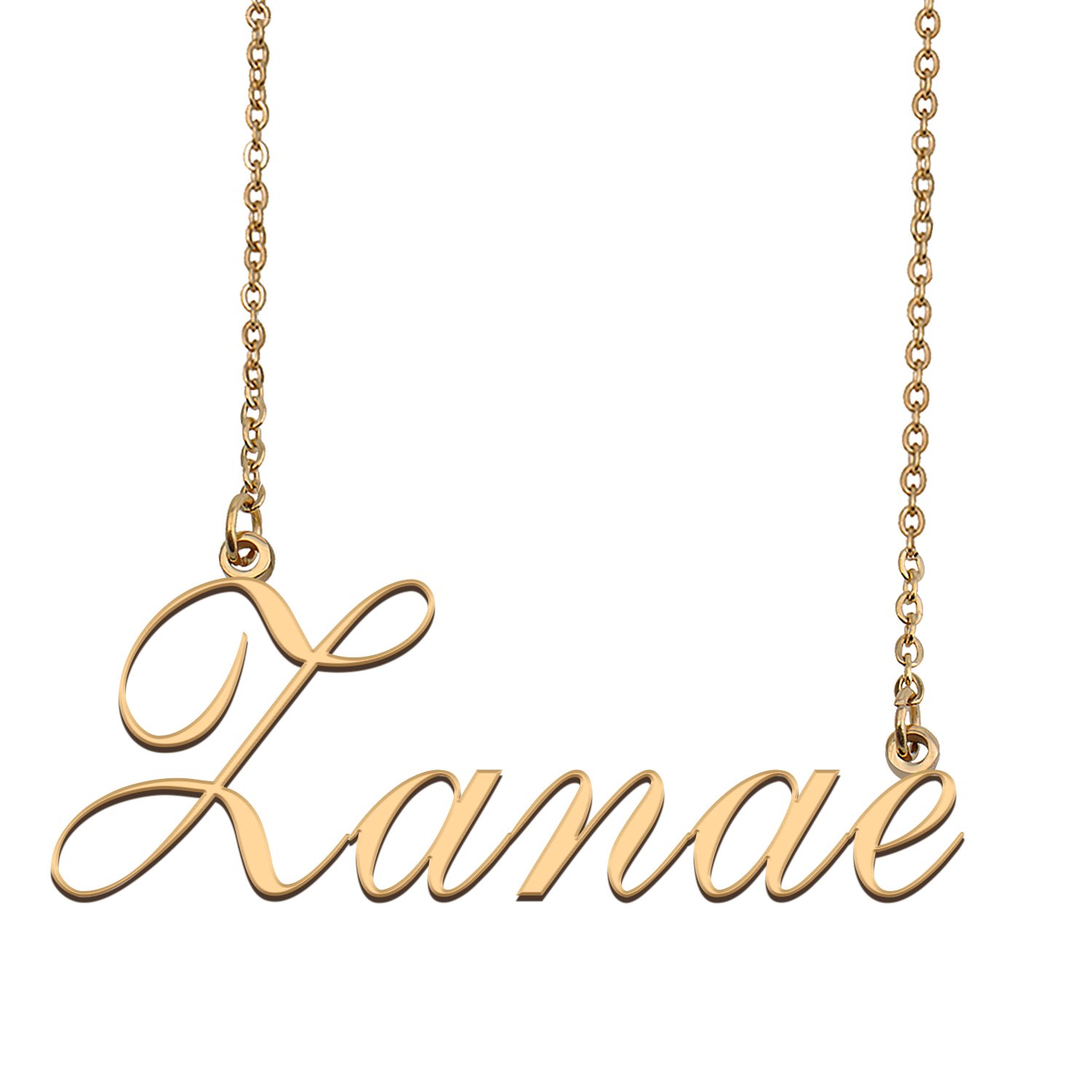 Custom Personalized Name Necklace in Golden Silver for Women Zanae