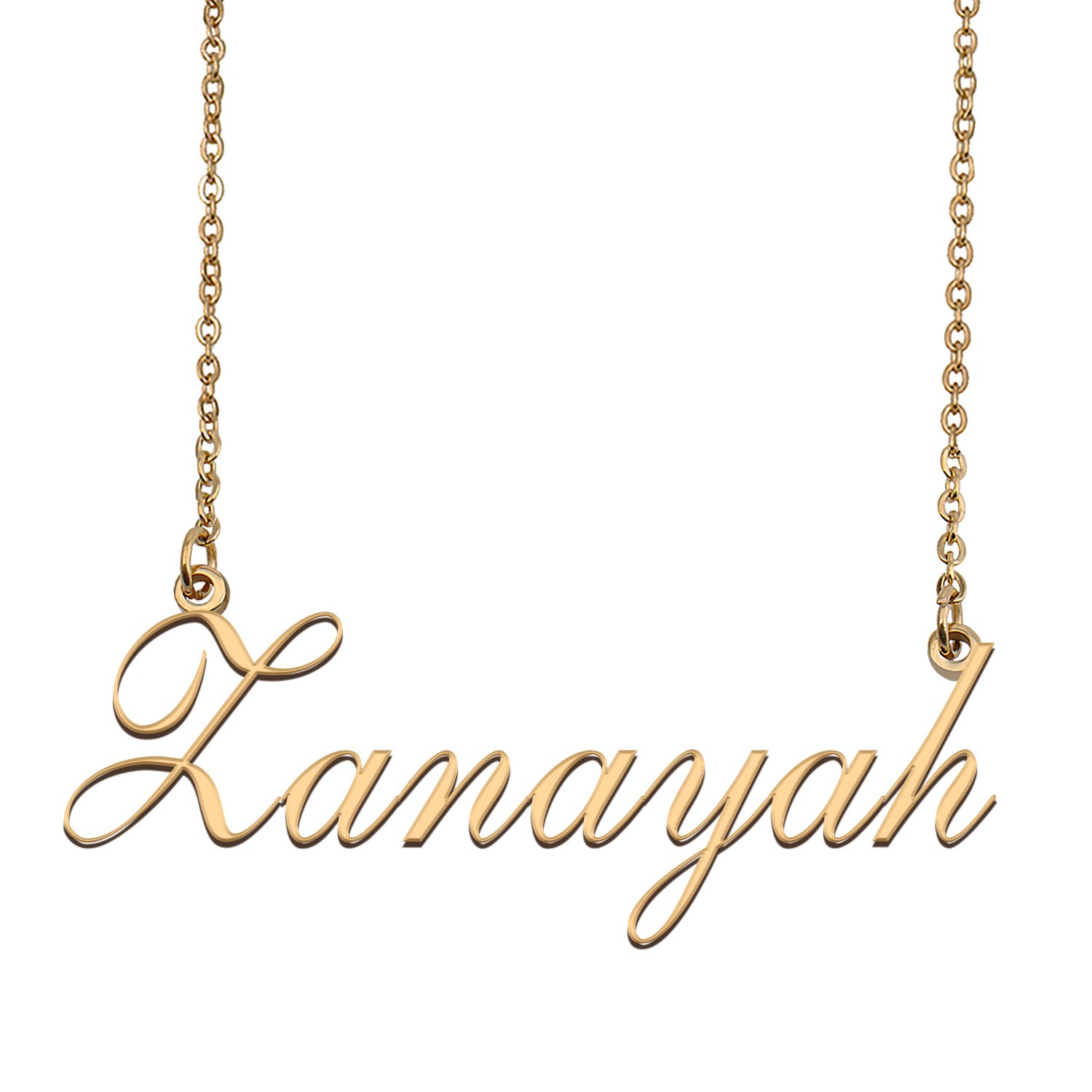 Custom Personalized Name Necklace in Golden Silver for Women Zanayah