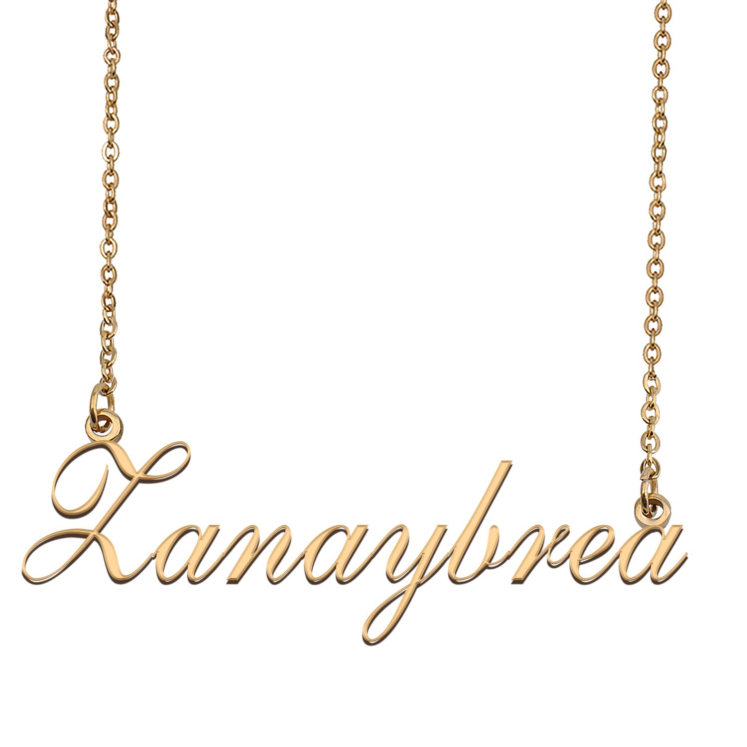 Custom Personalized Name Necklace in Golden Silver for Women Zanaybrea