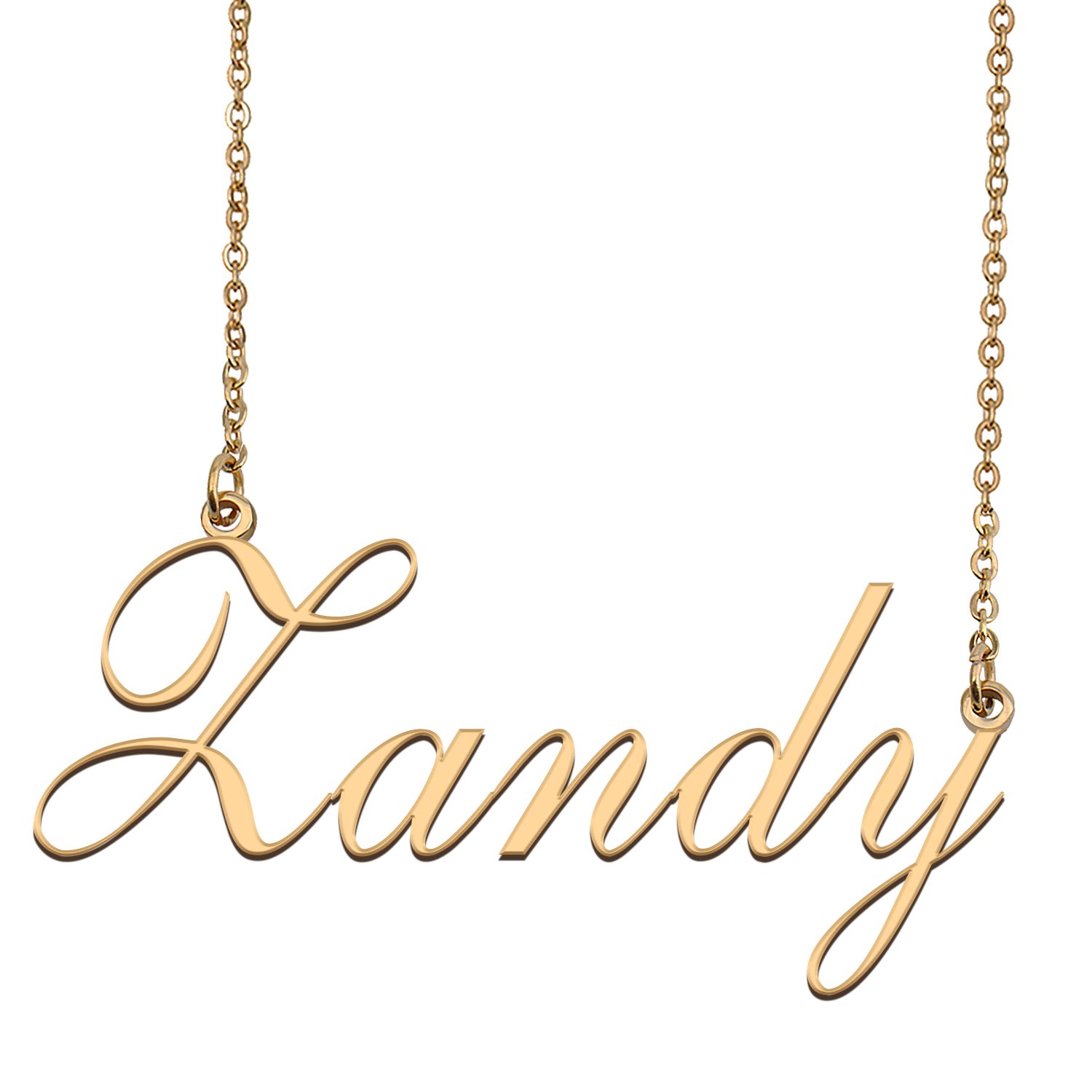 Custom Personalized Name Necklace in Golden Silver for Women Zandy