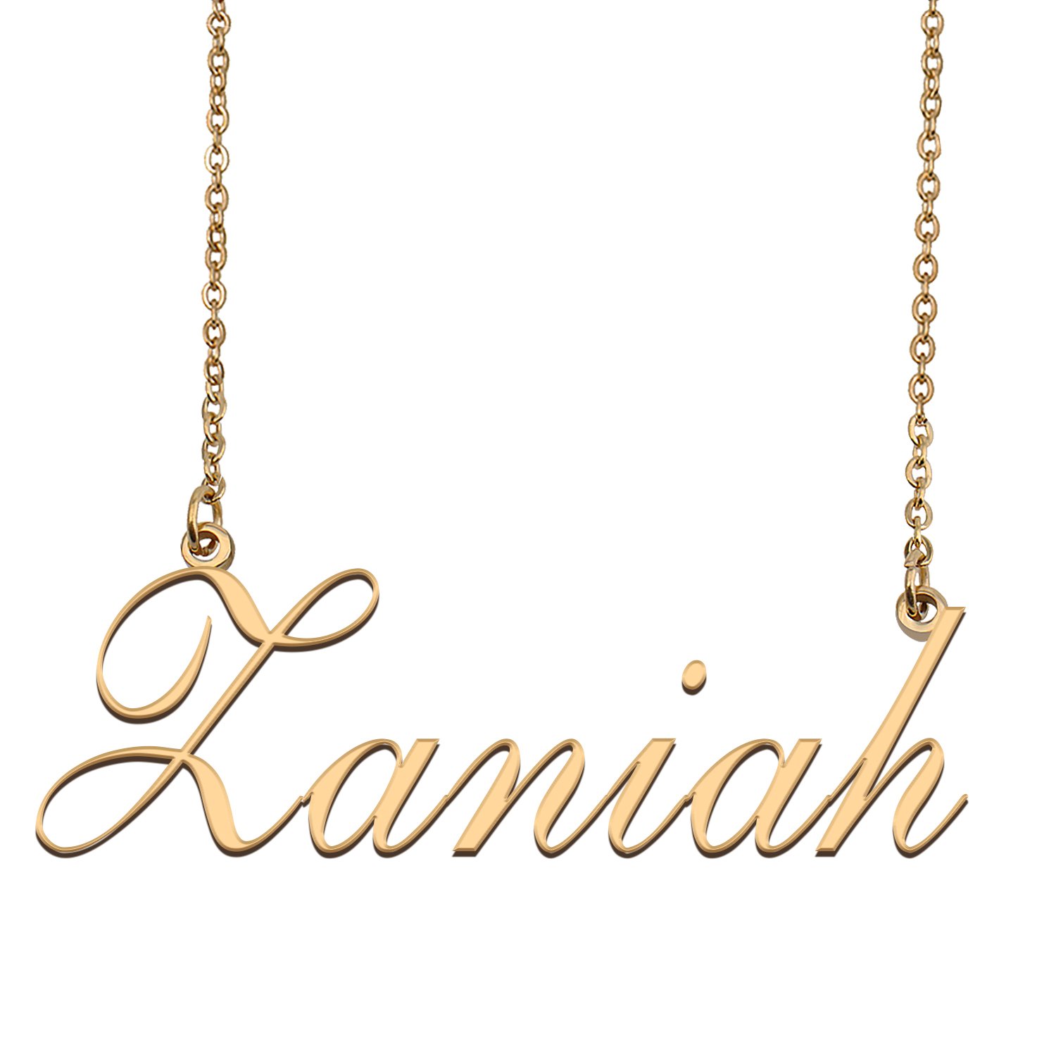Custom Personalized Name Necklace in Golden Silver for Women Zaniah