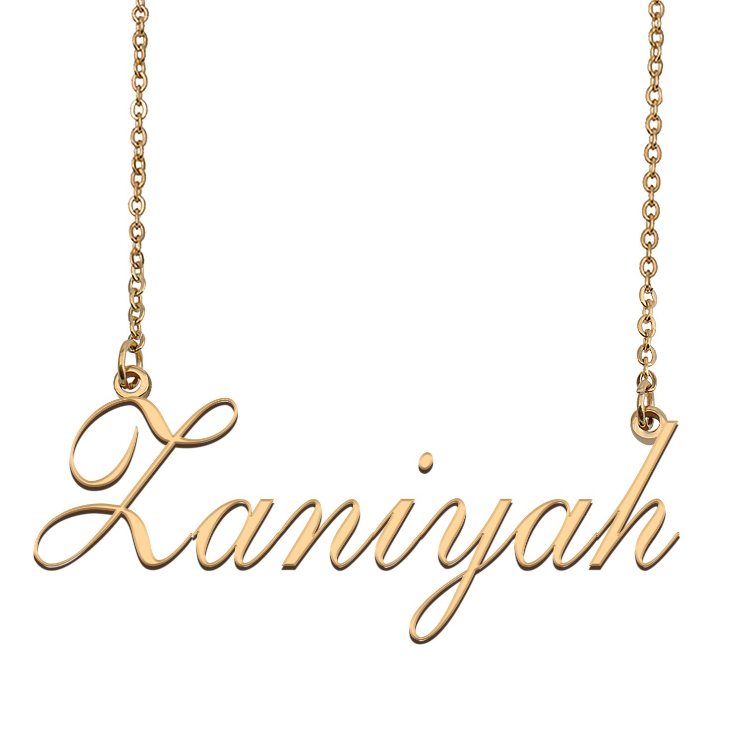 Custom Personalized Name Necklace in Golden Silver for Women Zaniyah