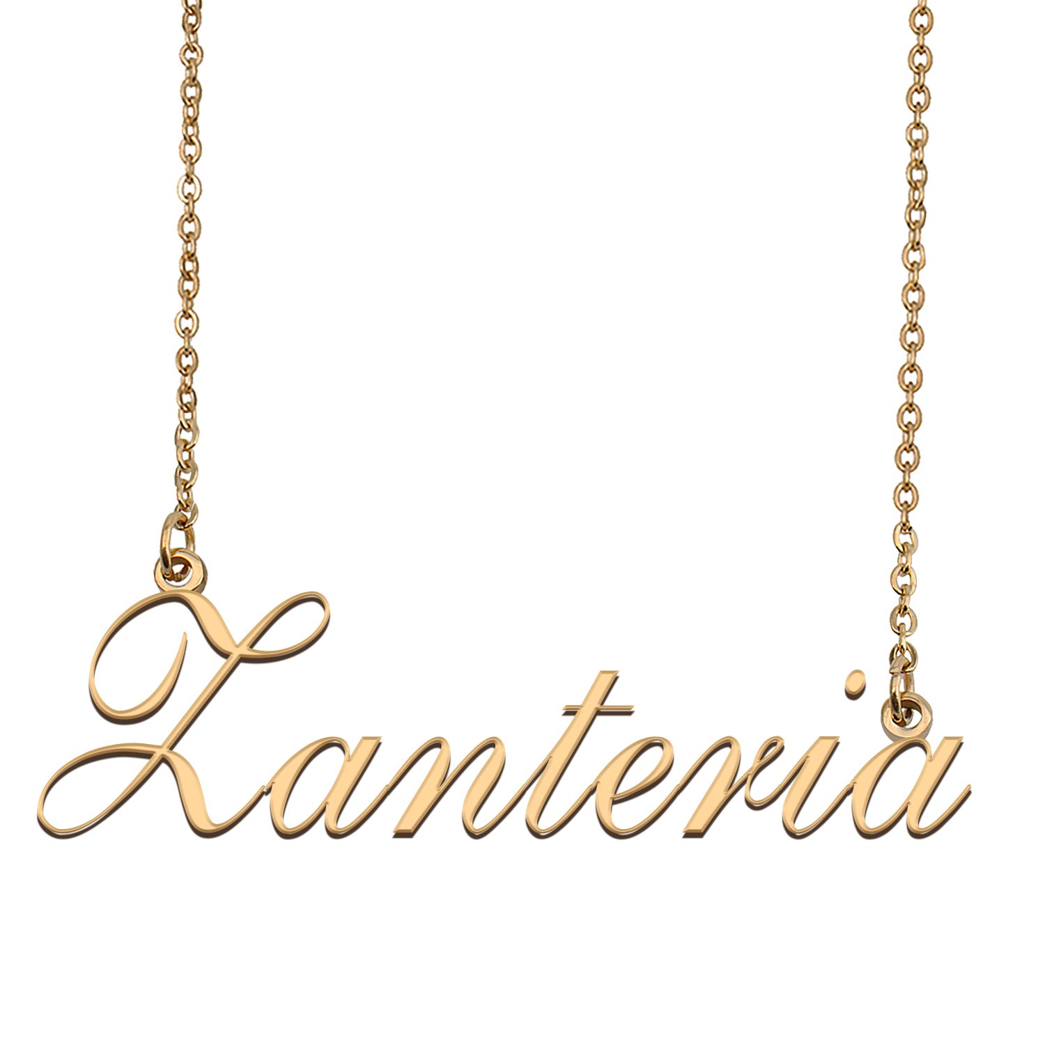 Custom Personalized Name Necklace in Golden Silver for Women Zanteria