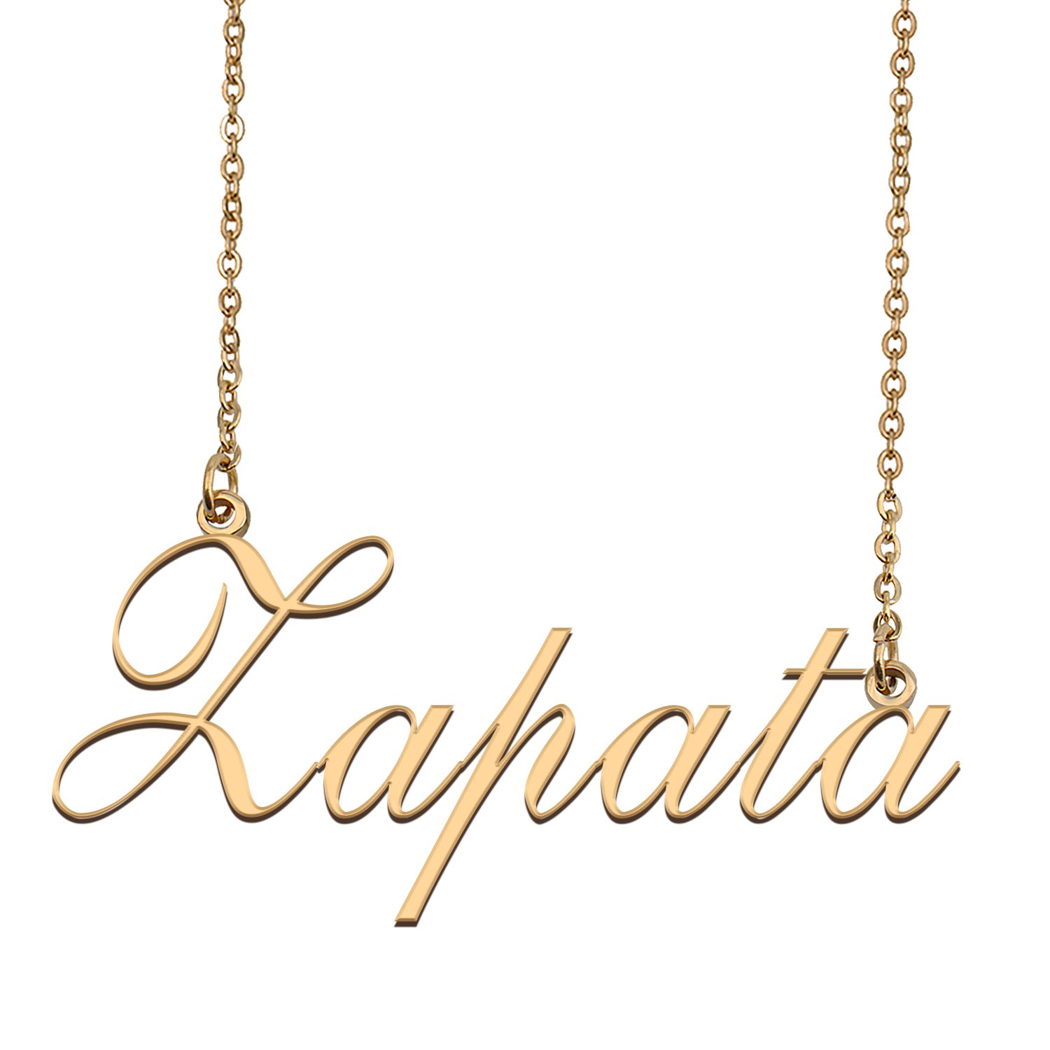 Custom Personalized Name Necklace in Golden Silver for Women Zapata
