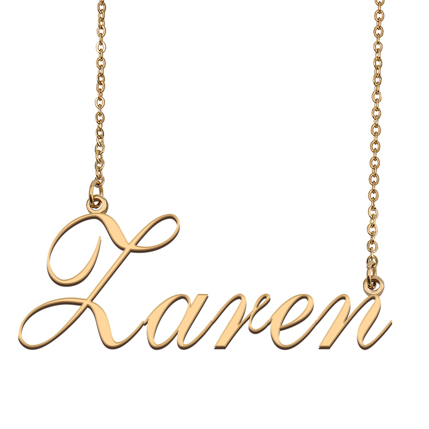 Custom Personalized Name Necklace in Golden Silver for Women Zaren
