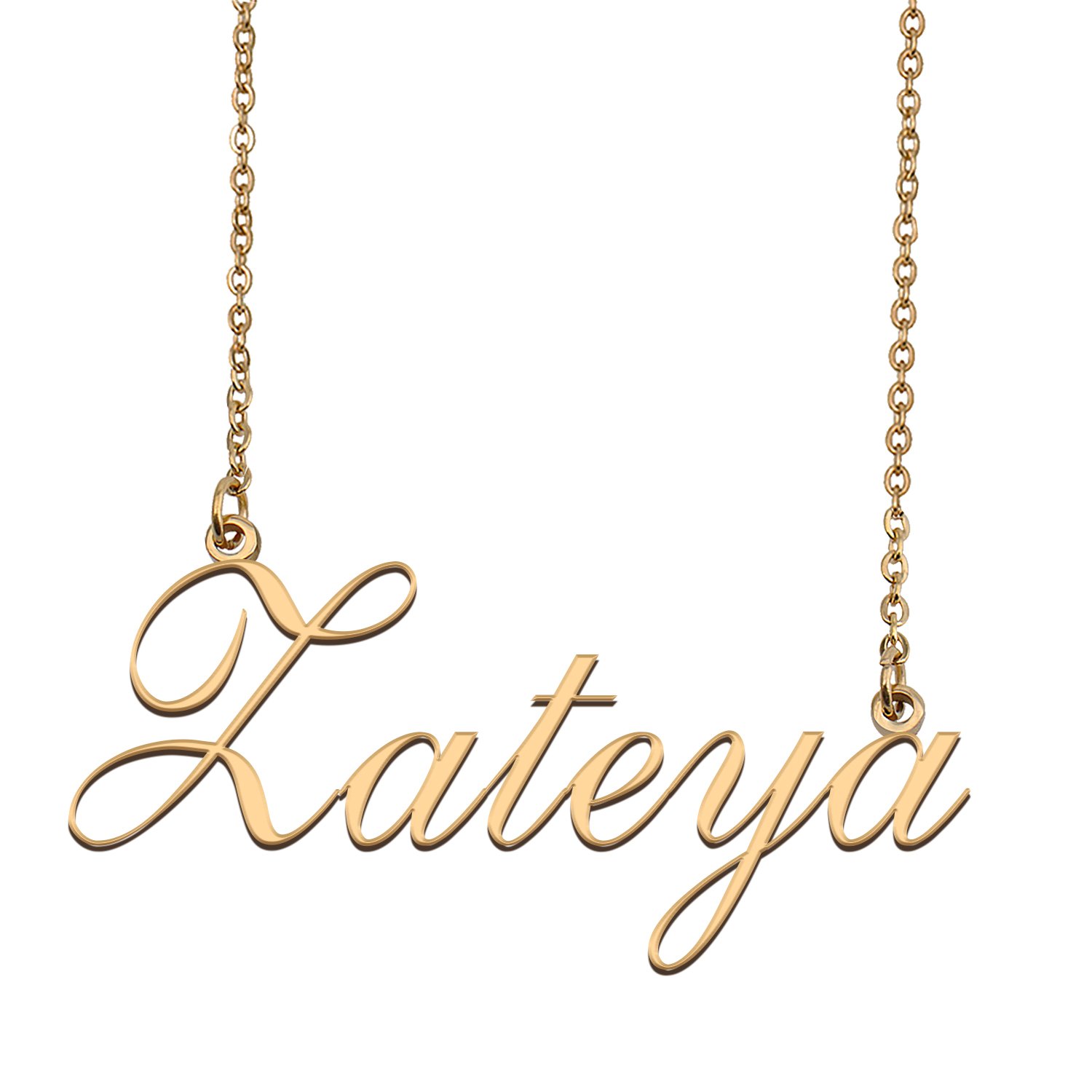Custom Personalized Name Necklace in Golden Silver for Women Zateya