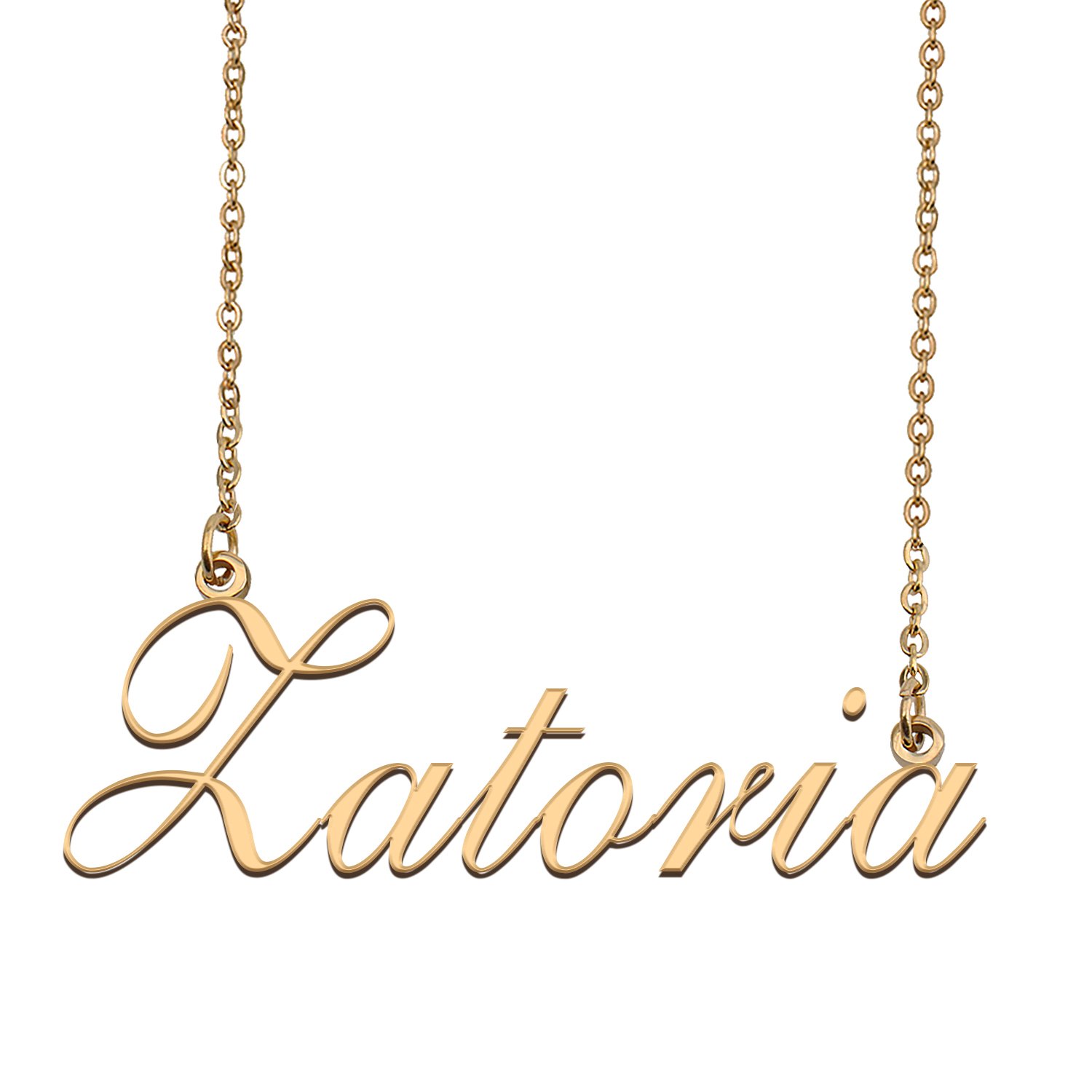 Custom Personalized Name Necklace in Golden Silver for Women Zatoria