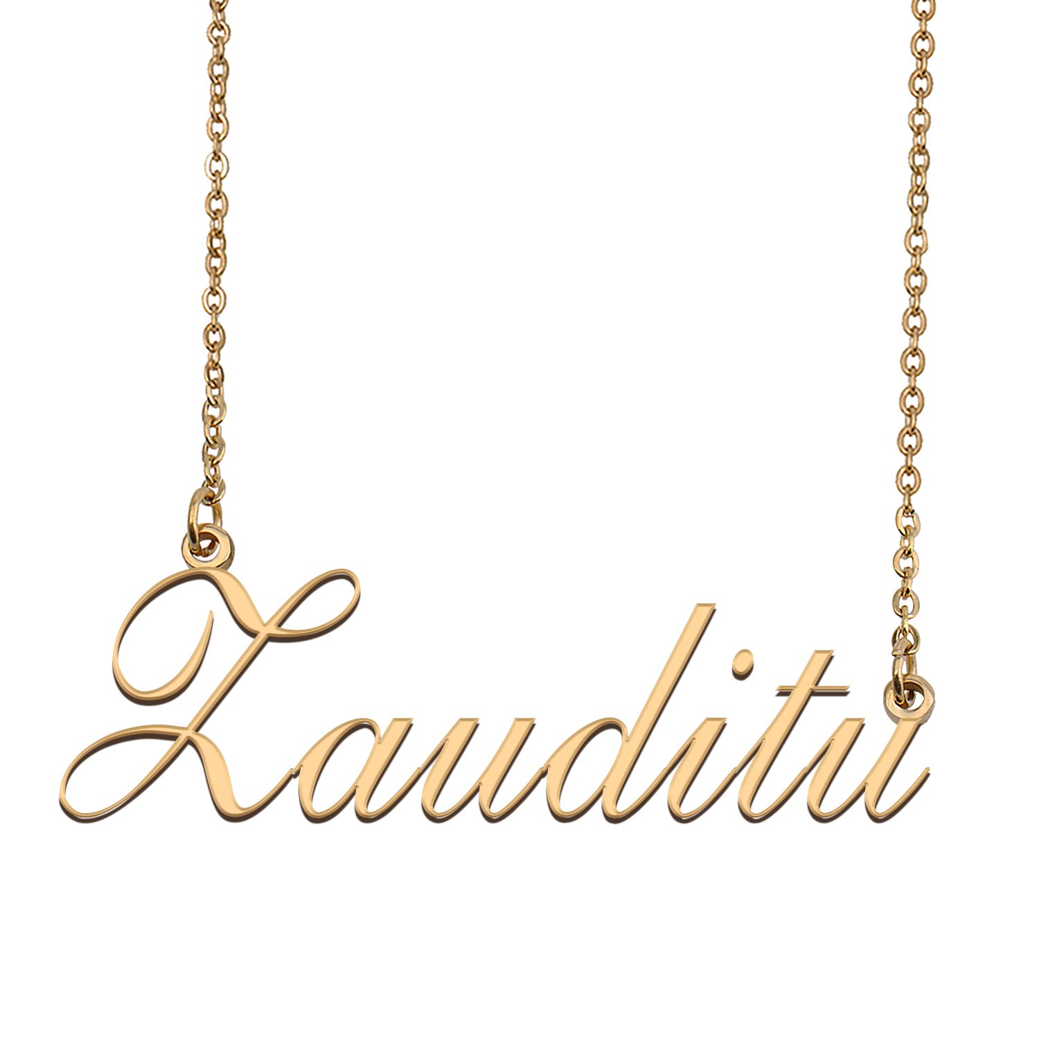 Custom Personalized Name Necklace in Golden Silver for Women Zauditu