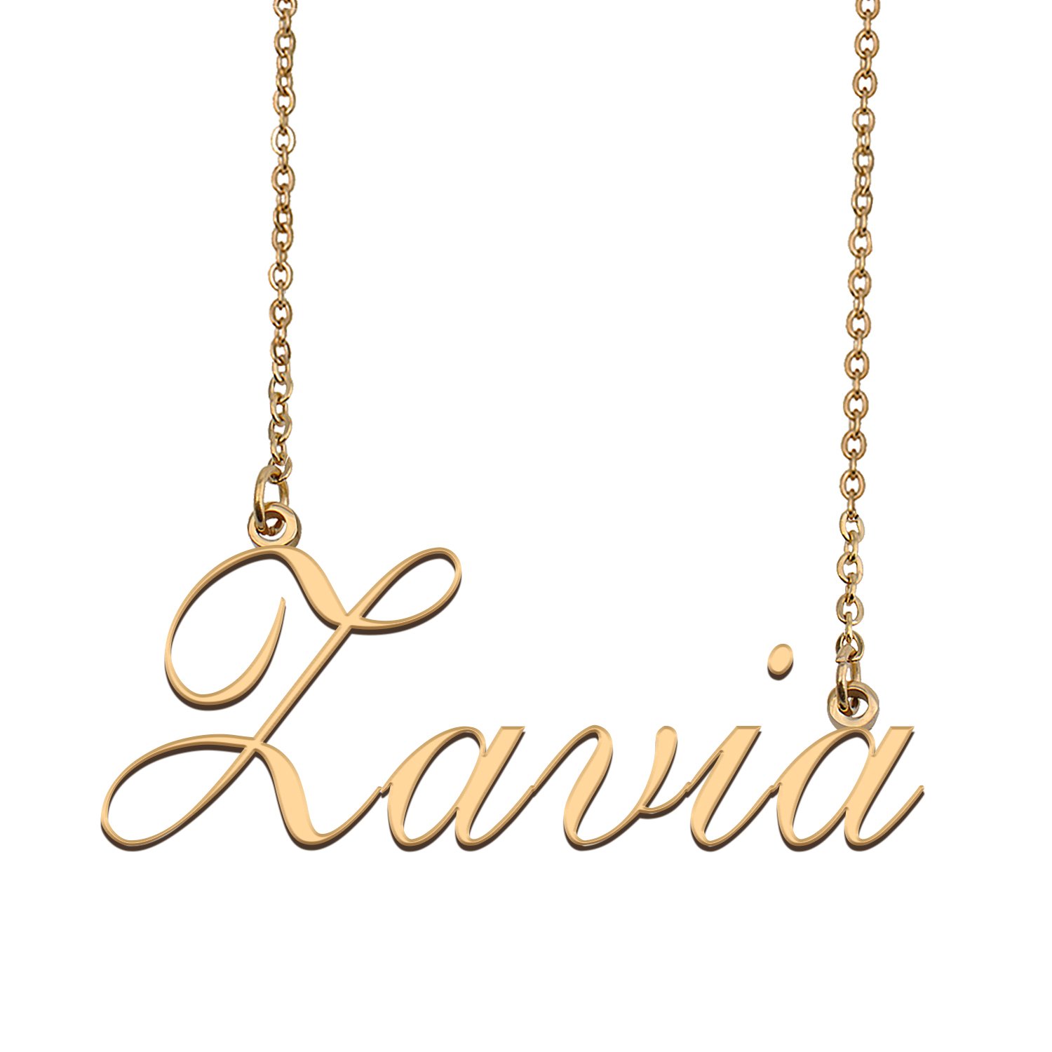 Custom Personalized Name Necklace in Golden Silver for Women Zavia