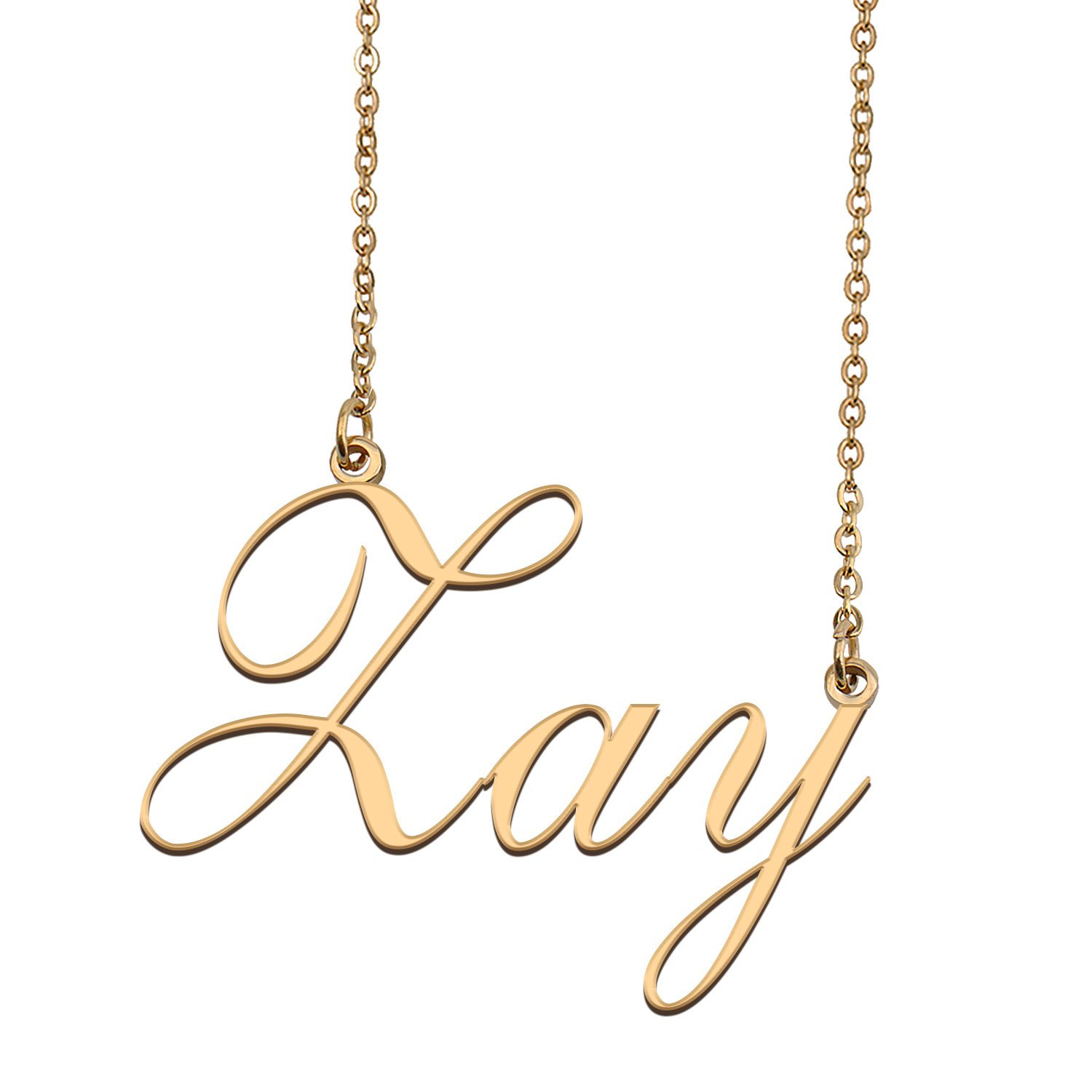 Custom Personalized Name Necklace in Golden Silver for Women Zay