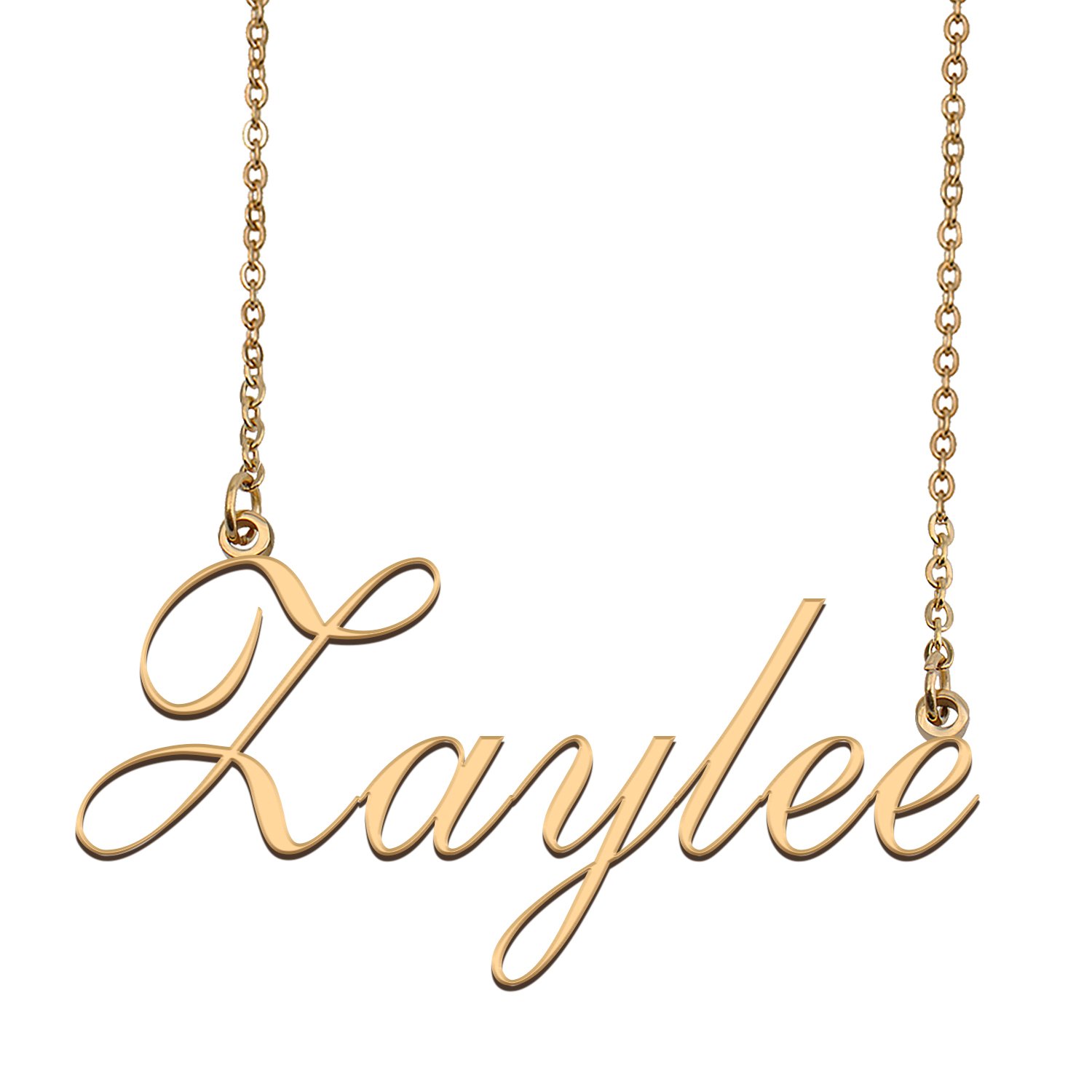 Custom Personalized Name Necklace in Golden Silver for Women Zaylee