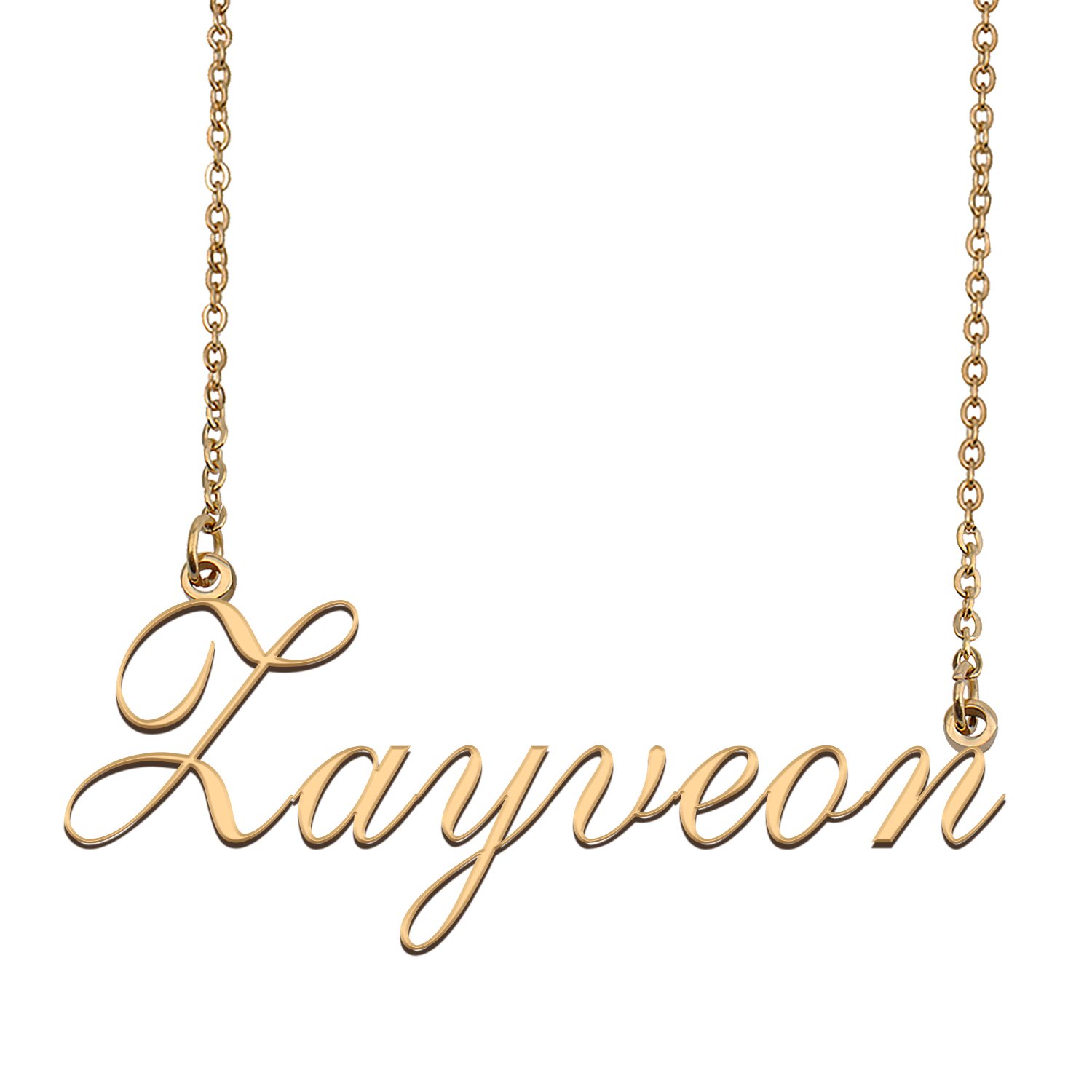 Custom Personalized Name Necklace in Golden Silver for Women Zayveon