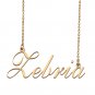 Custom Personalized Name Necklace in Golden Silver for Women Zebria