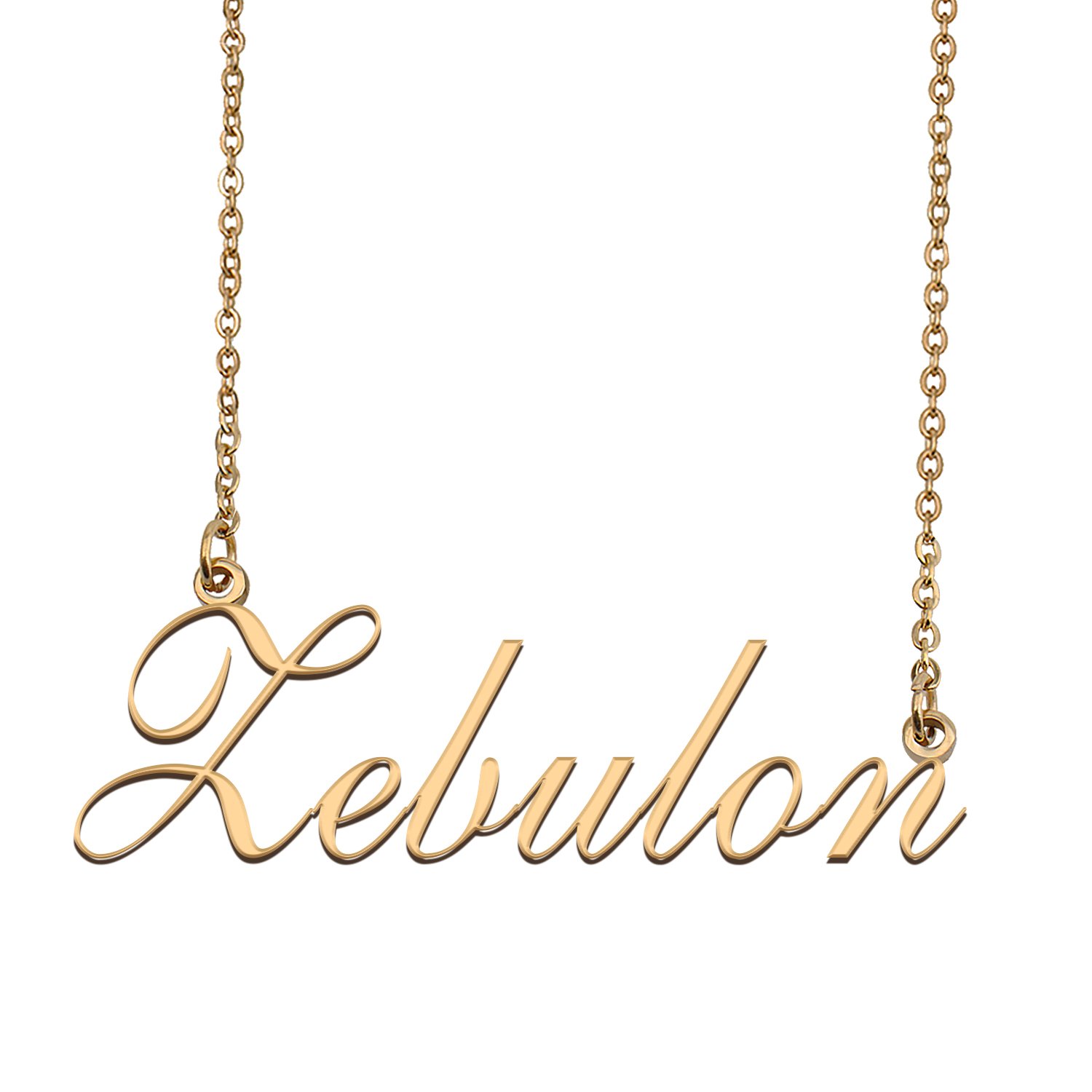 Custom Personalized Name Necklace in Golden Silver for Women Zebulon