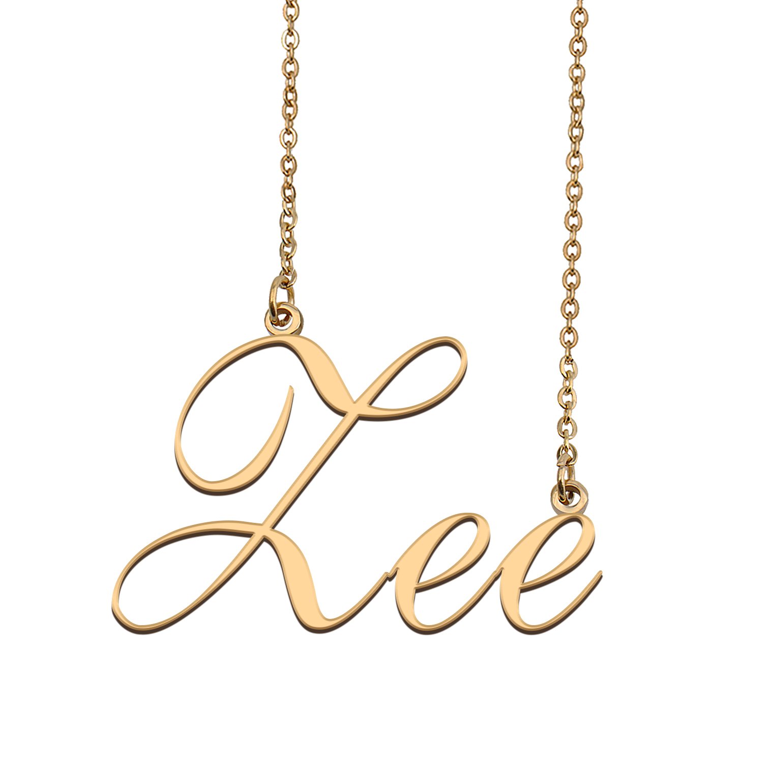 Custom Personalized Name Necklace in Golden Silver for Women Zee