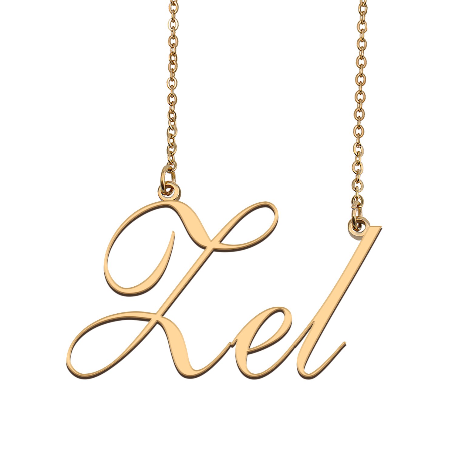 Custom Personalized Name Necklace in Golden Silver for Women Zel