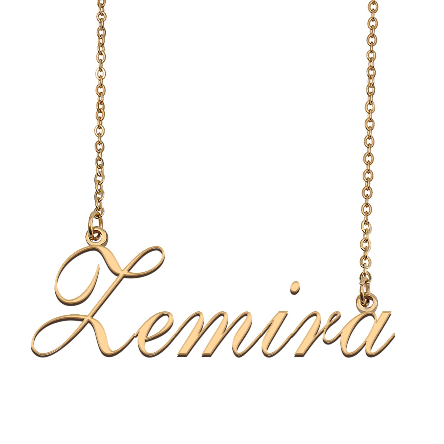 Custom Personalized Name Necklace in Golden Silver for Women Zemira