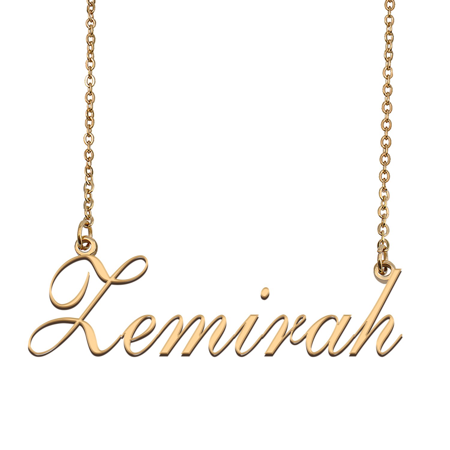 Custom Personalized Name Necklace in Golden Silver for Women Zemirah