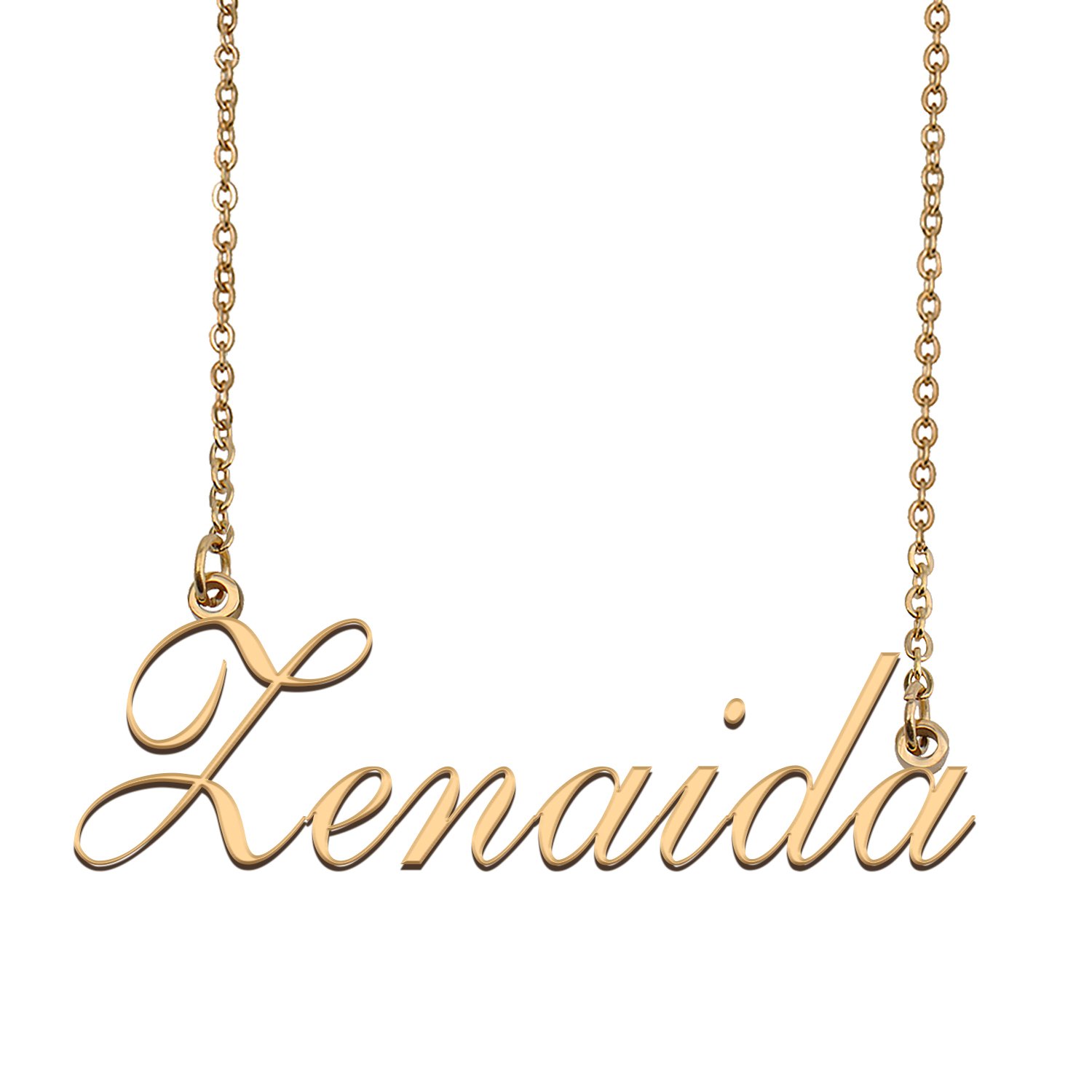 Custom Personalized Name Necklace in Golden Silver for Women Zenaida