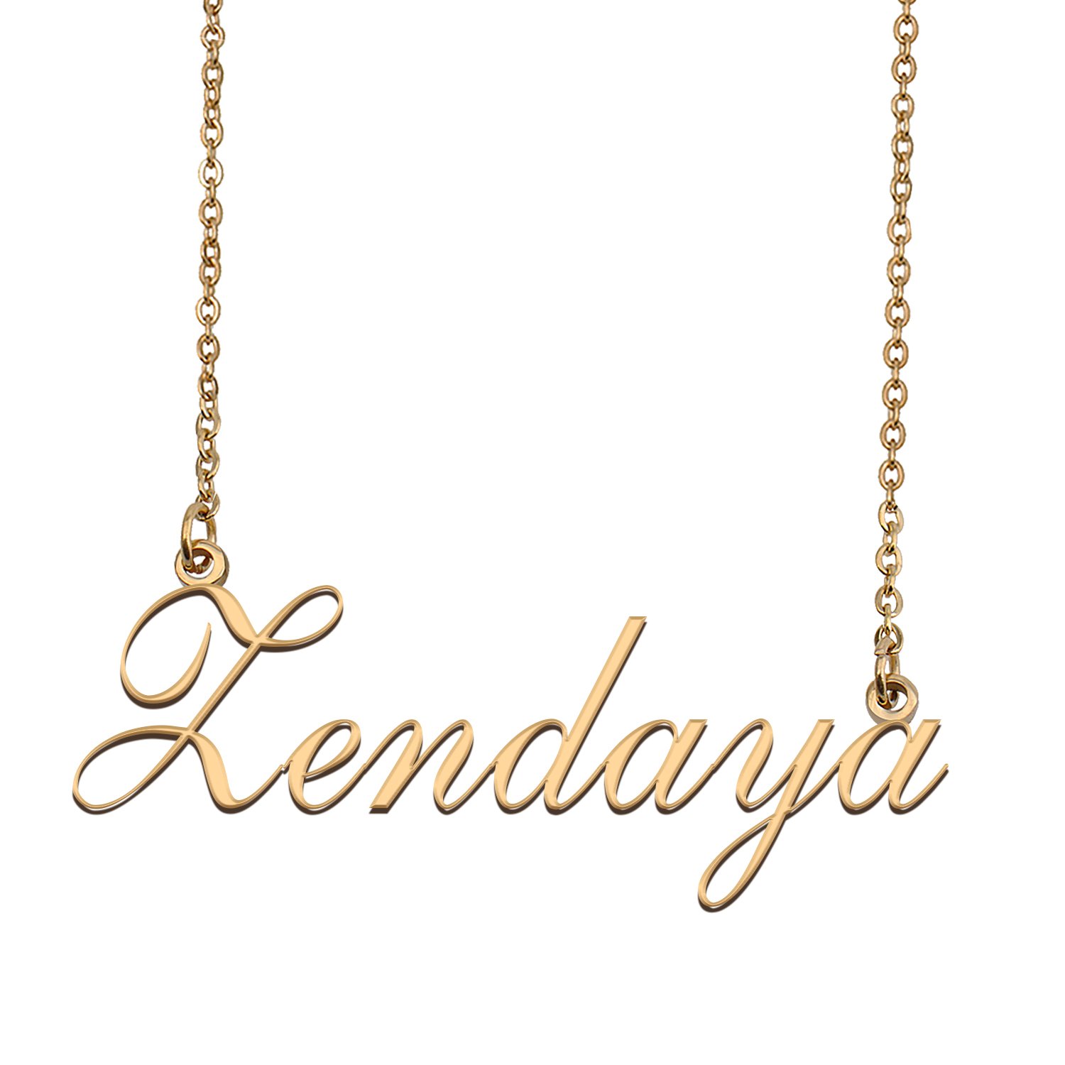 Custom Personalized Name Necklace in Golden Silver for Women Zendaya
