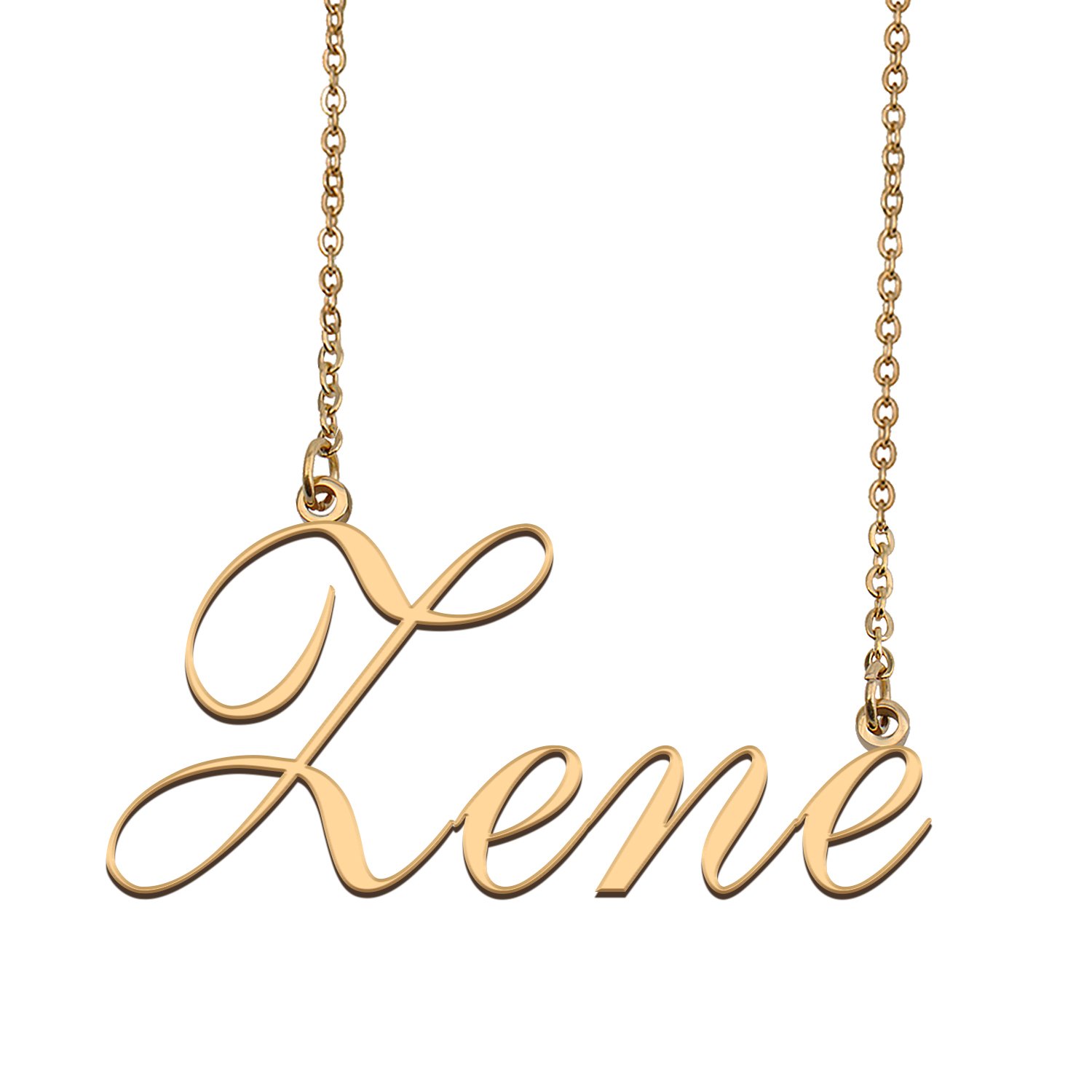 Custom Personalized Name Necklace in Golden Silver for Women Zene