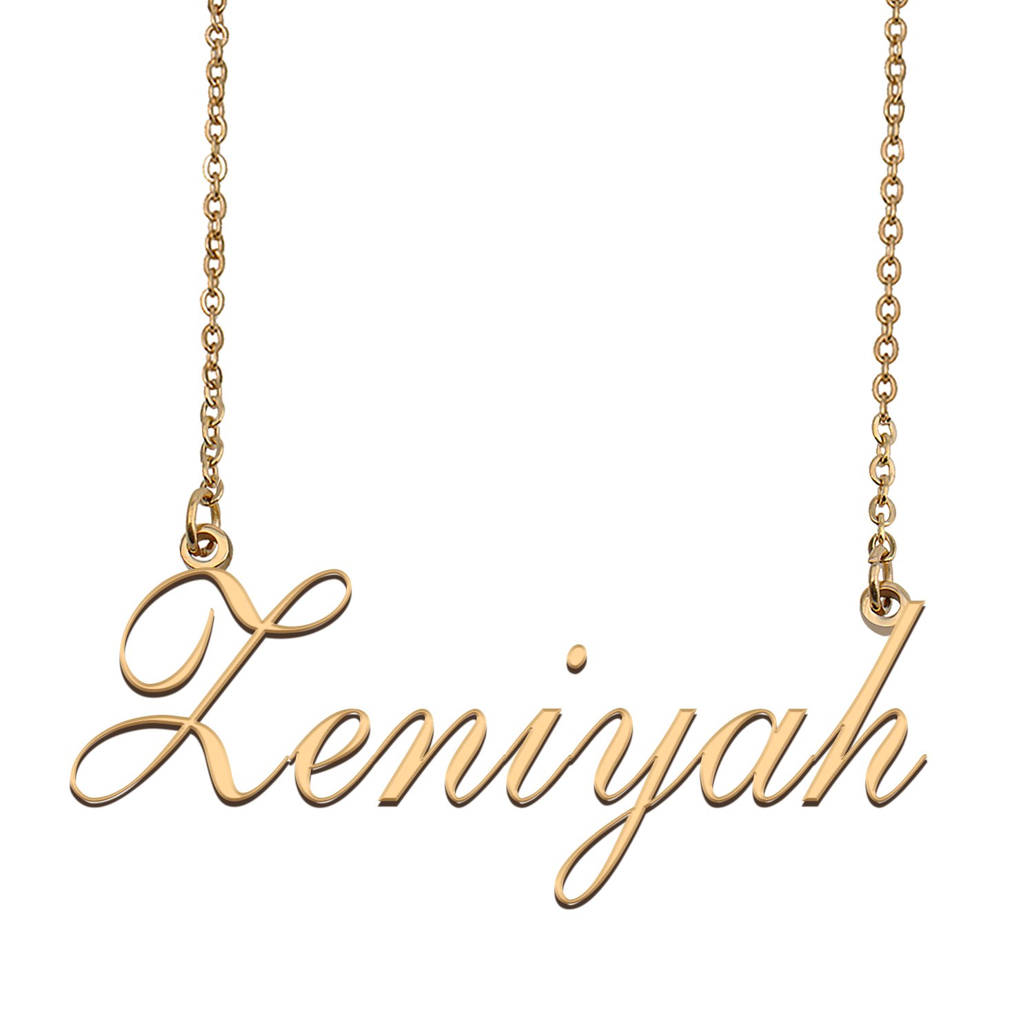 Custom Personalized Name Necklace in Golden Silver for Women Zeniyah