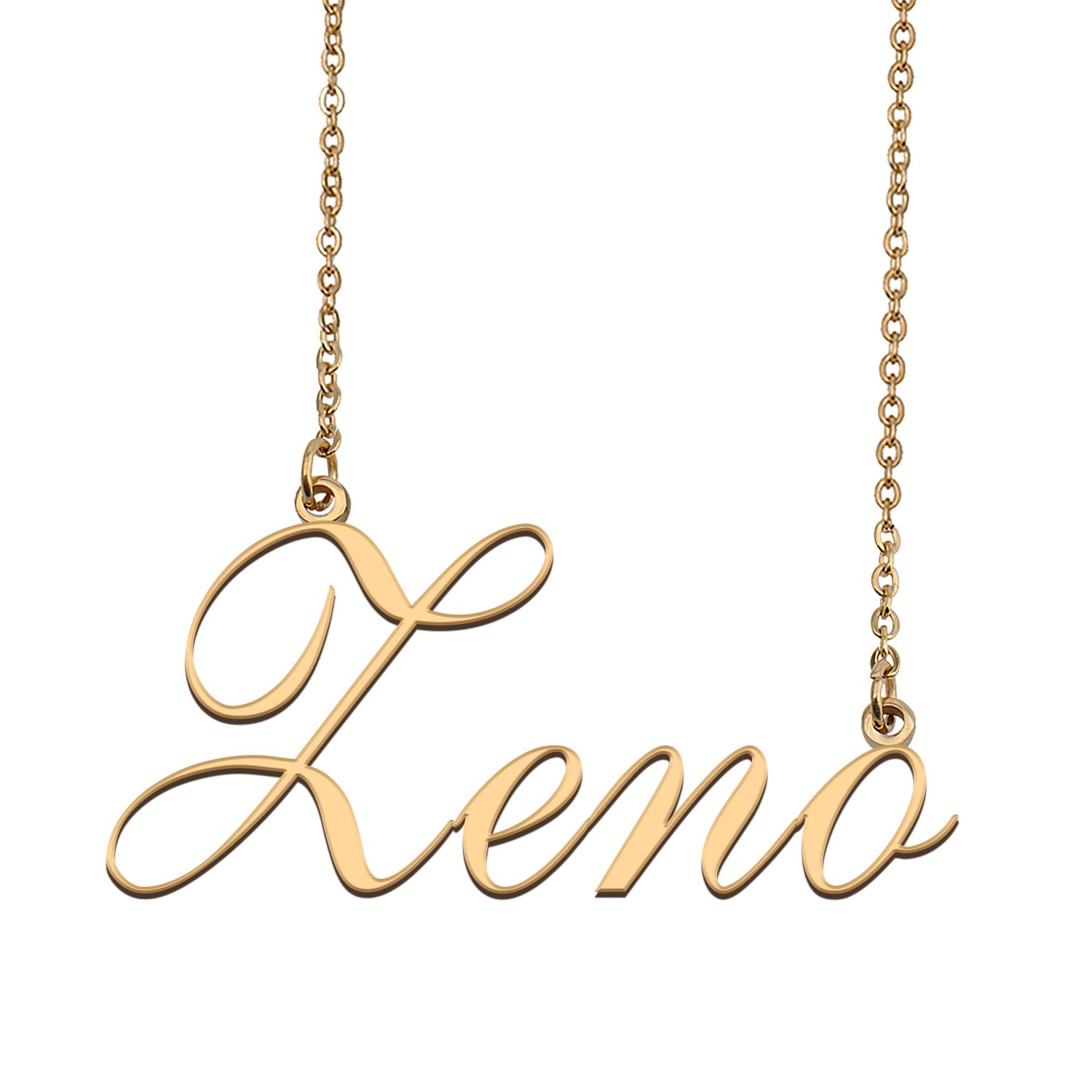 Custom Personalized Name Necklace in Golden Silver for Women Zeno
