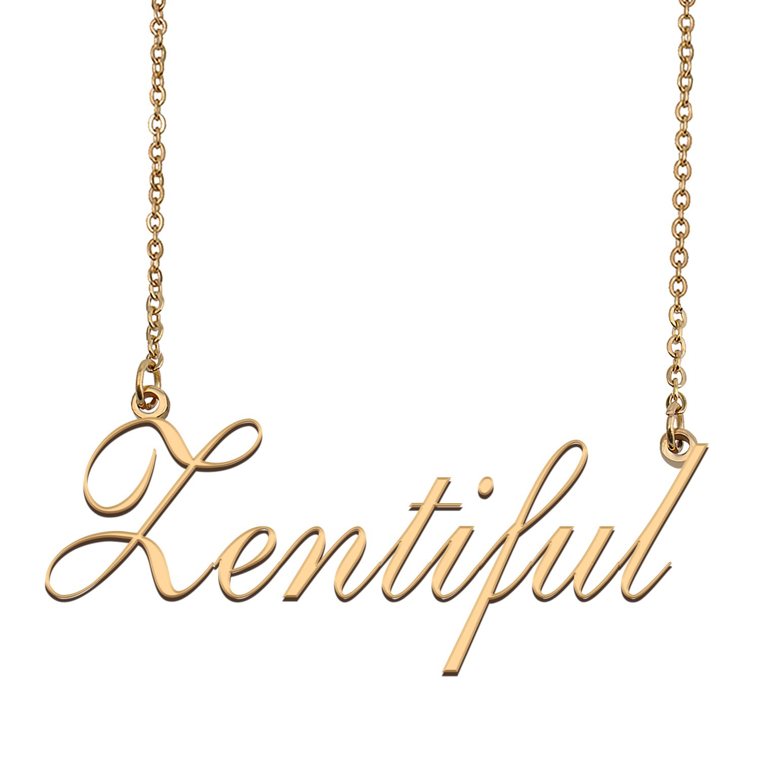 Custom Personalized Name Necklace in Golden Silver for Women Zentiful