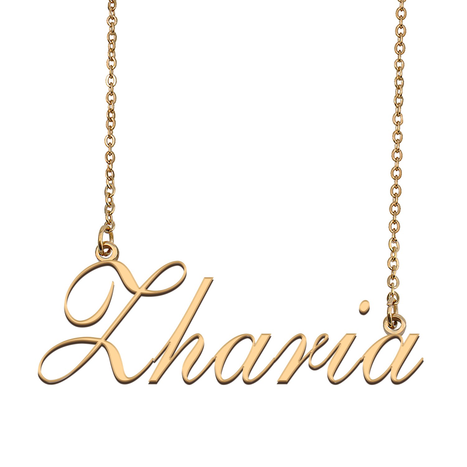 Custom Personalized Name Necklace in Golden Silver for Women Zharia