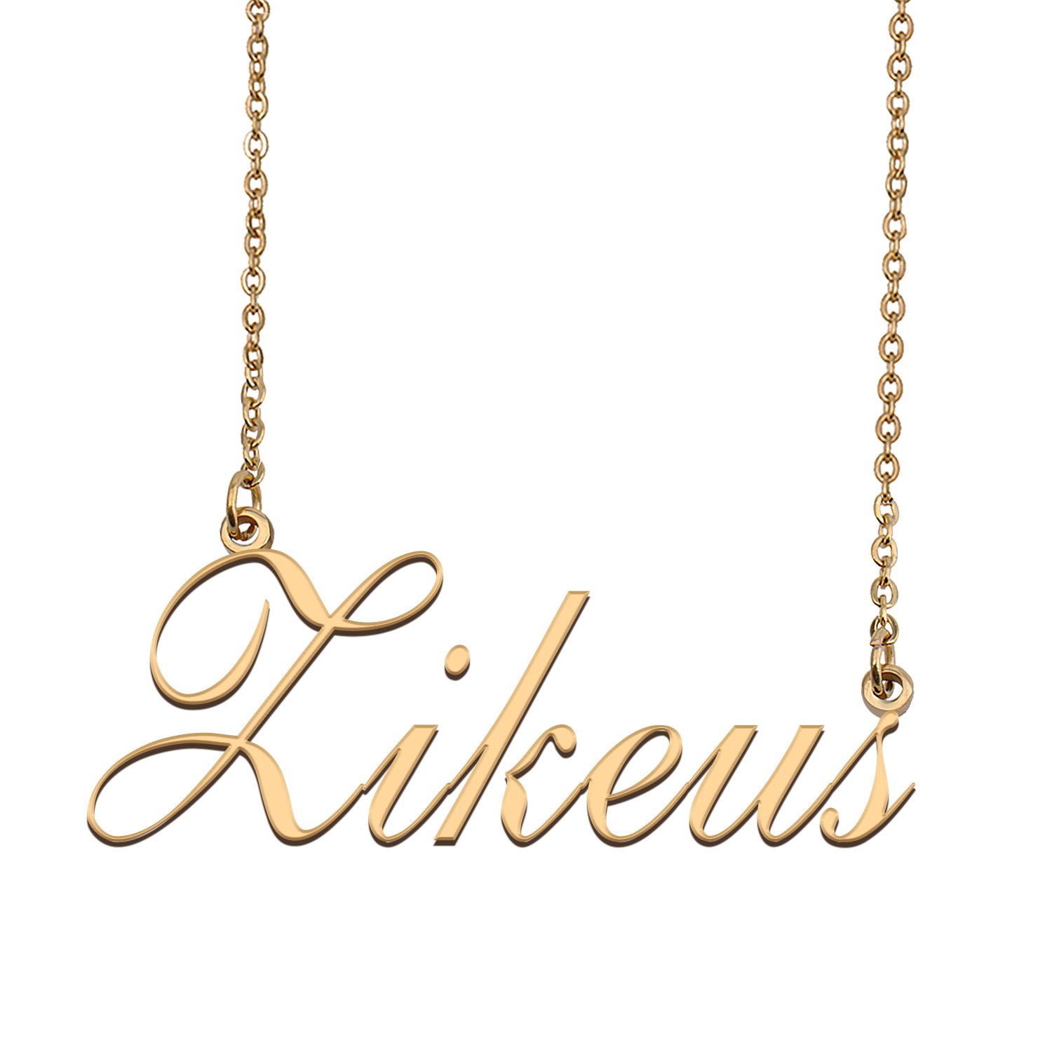 Custom Personalized Name Necklace in Golden Silver for Women Zikeus