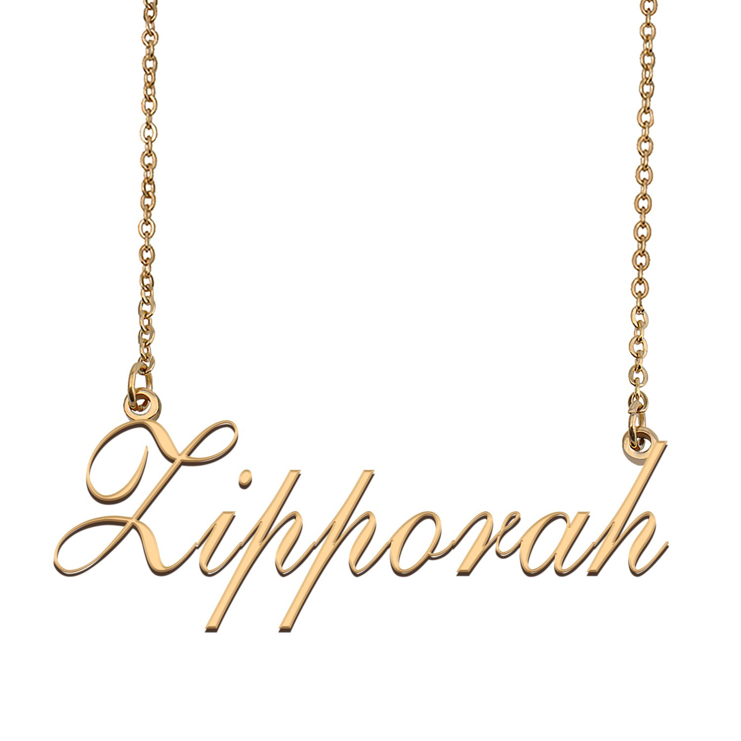 Custom Personalized Name Necklace in Golden Silver for Women Zipporah