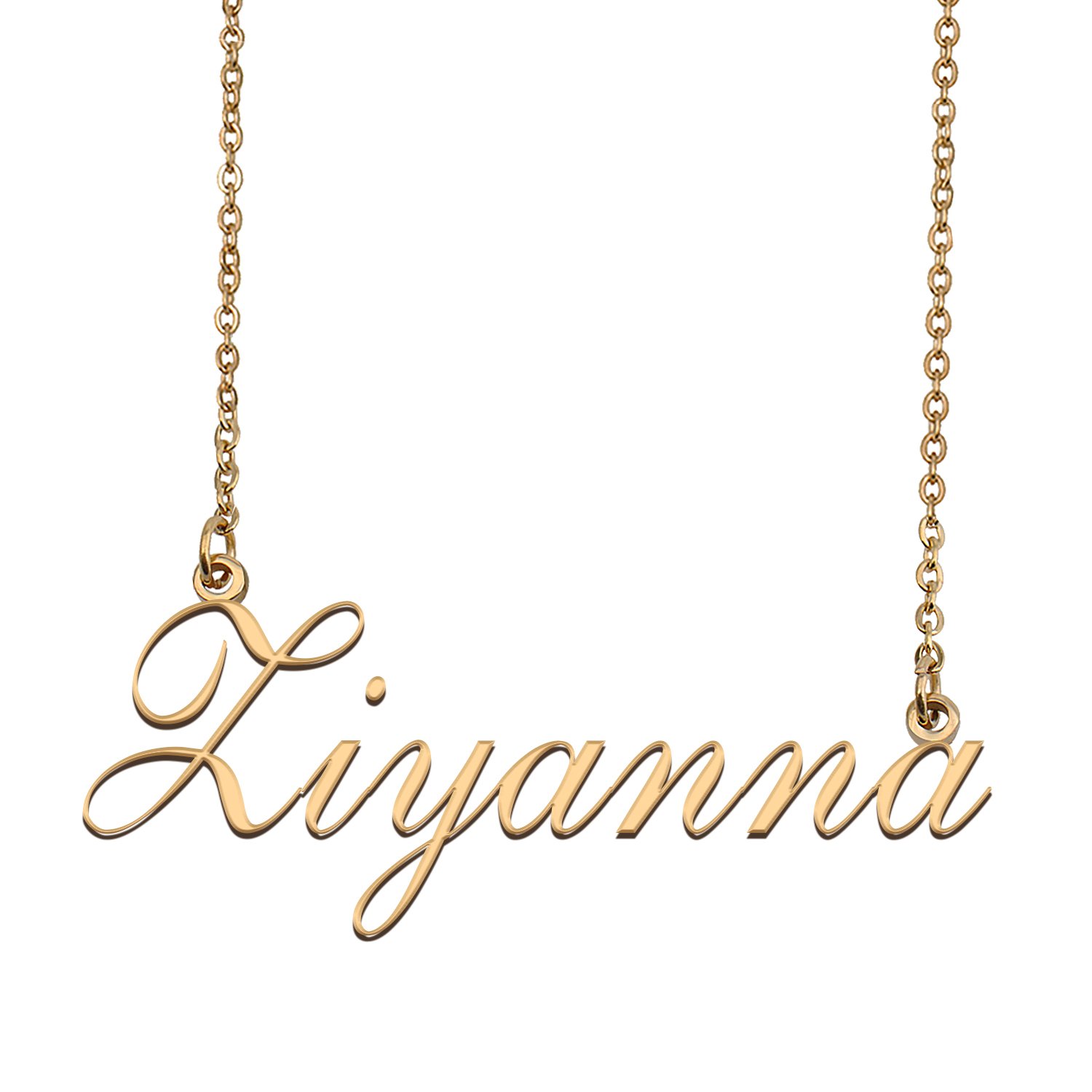 Custom Personalized Name Necklace in Golden Silver for Women Ziyanna