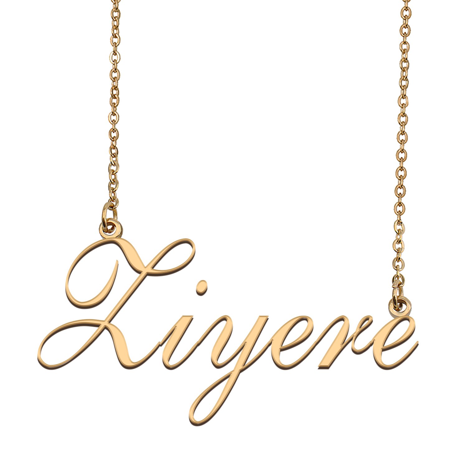 Custom Personalized Name Necklace in Golden Silver for Women Ziyere