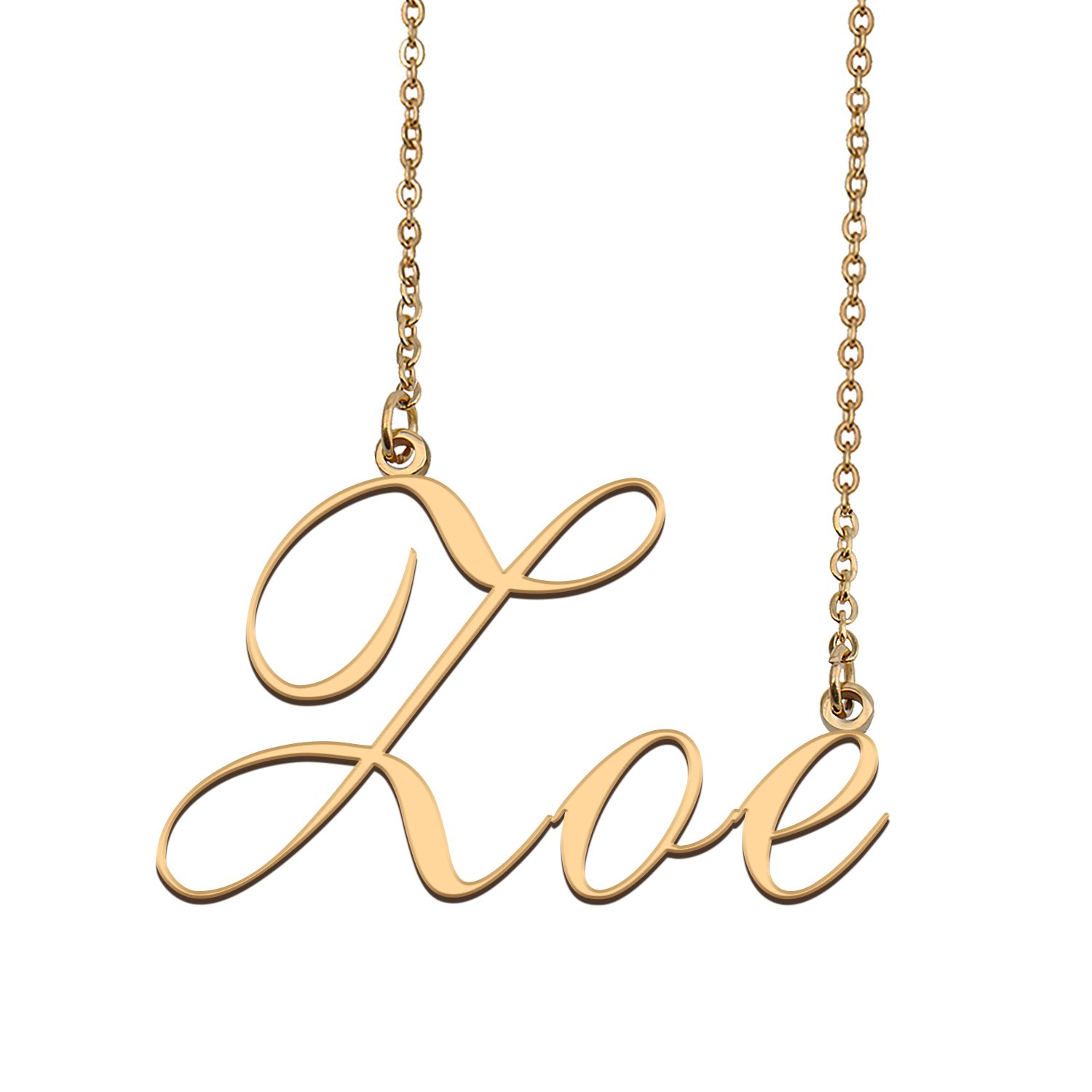 Custom Personalized Name Necklace in Golden Silver for Women Zoe