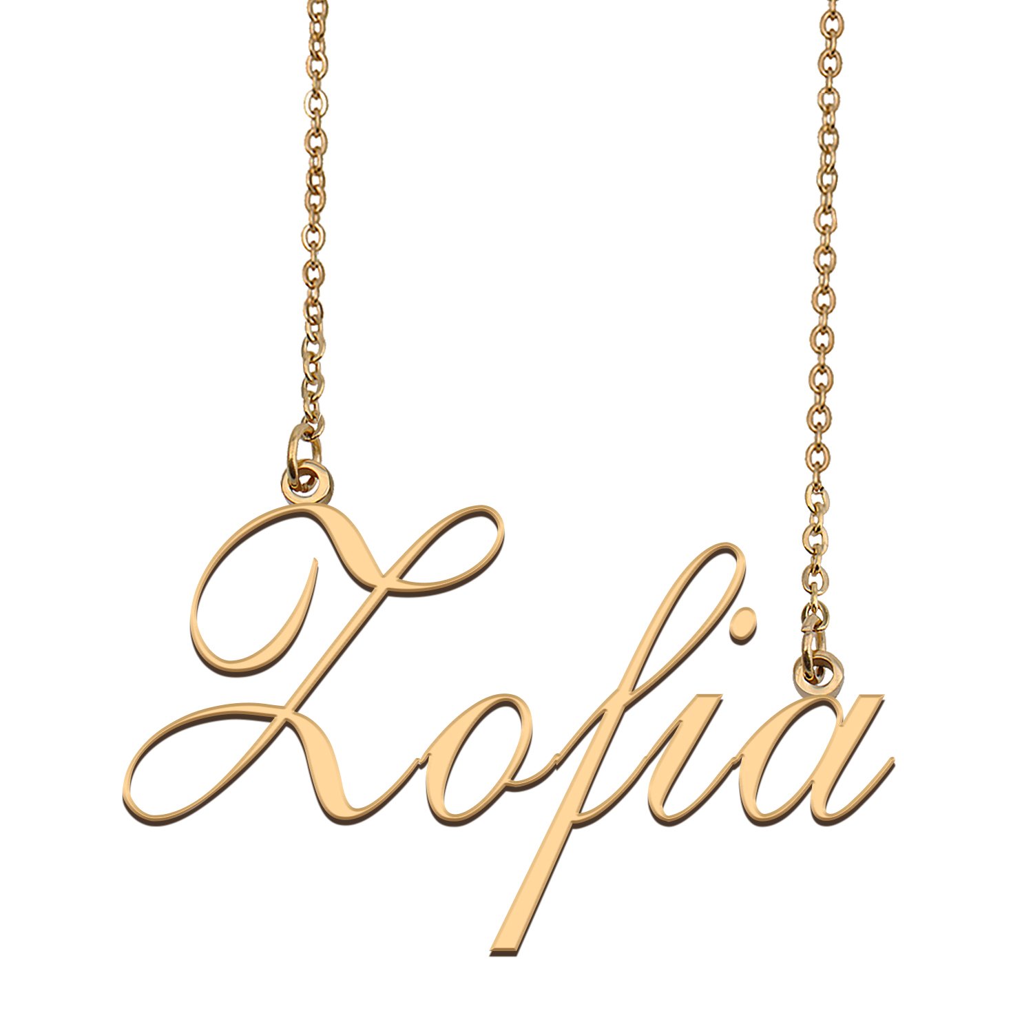 Custom Personalized Name Necklace in Golden Silver for Women Zofia