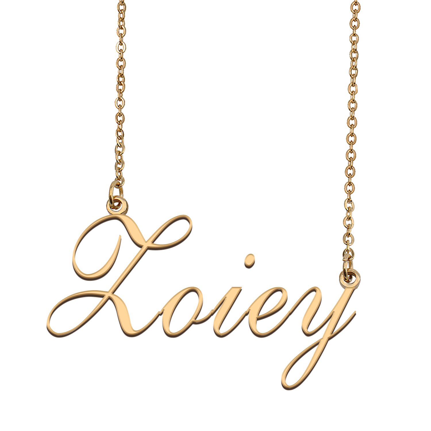 Custom Personalized Name Necklace in Golden Silver for Women Zoiey