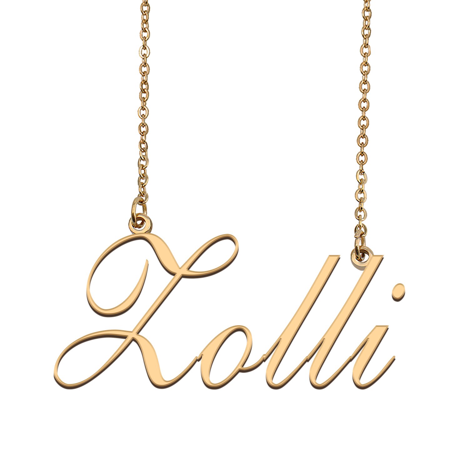 Custom Personalized Name Necklace in Golden Silver for Women Zolli