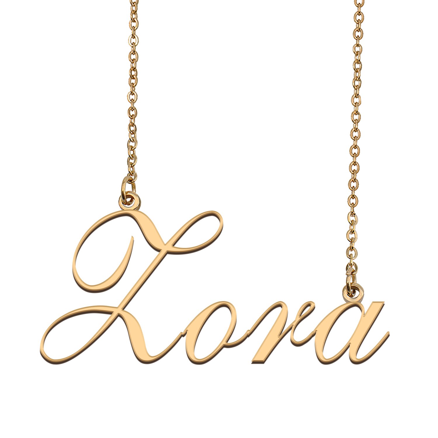 Custom Personalized Name Necklace in Golden Silver for Women Zora