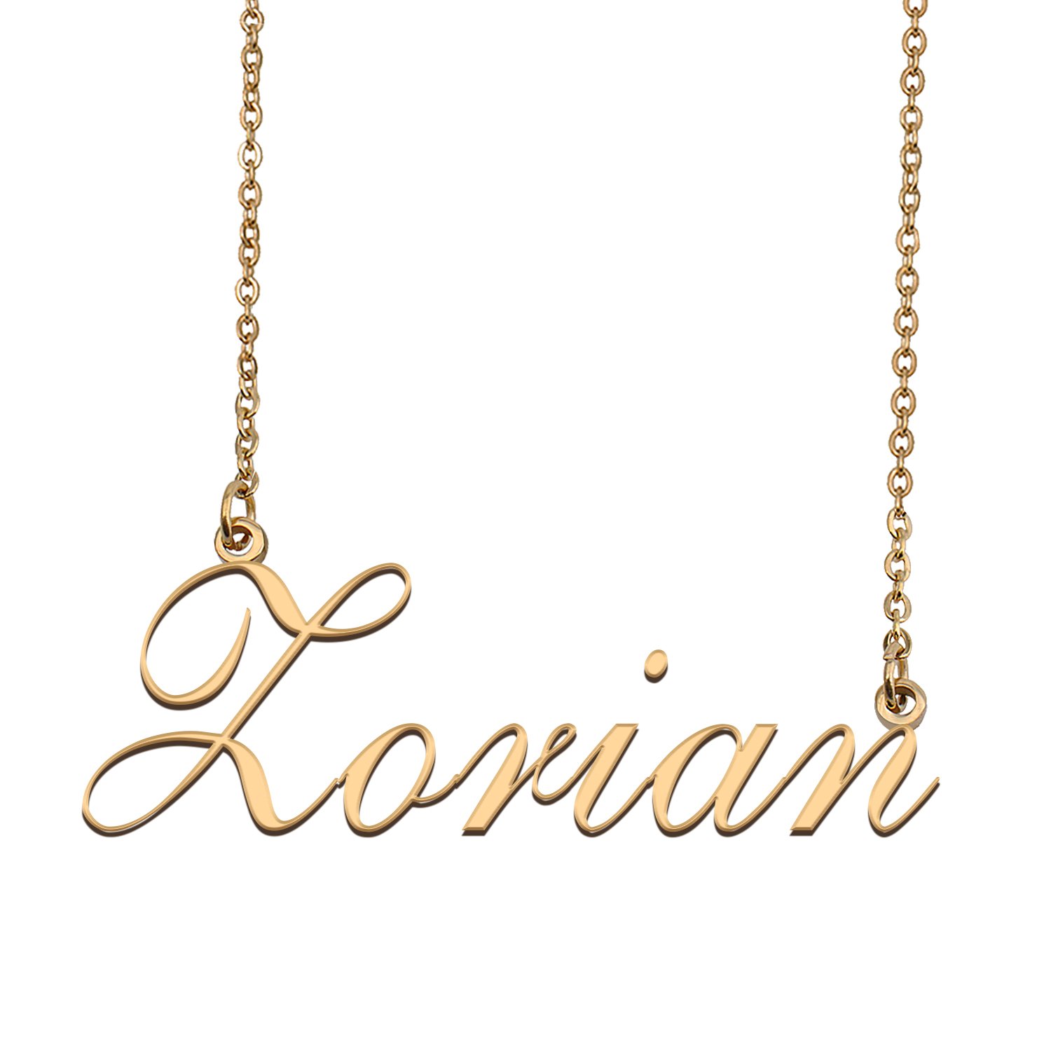 Custom Personalized Name Necklace in Golden Silver for Women Zorian