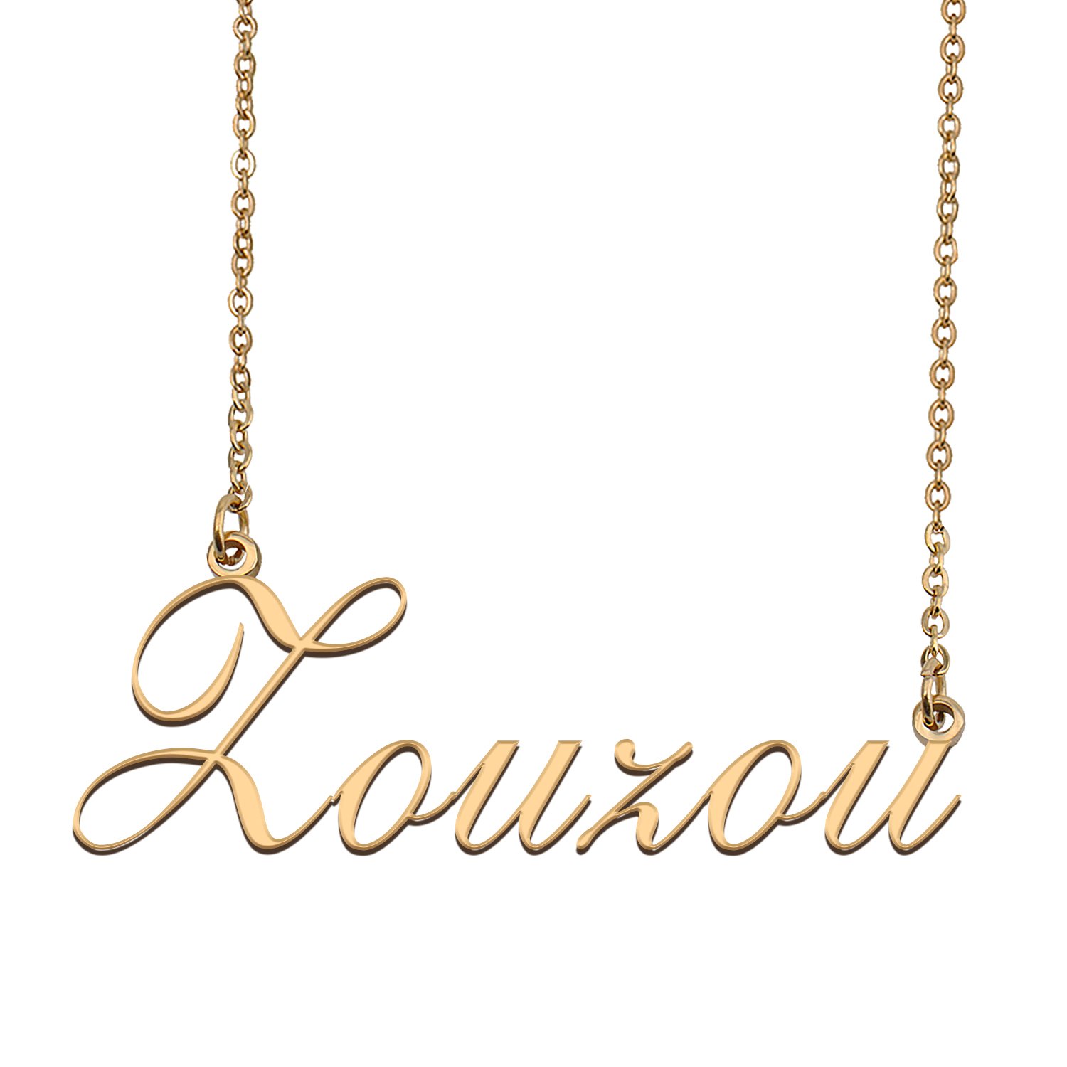 Custom Personalized Name Necklace in Golden Silver for Women Zouzou