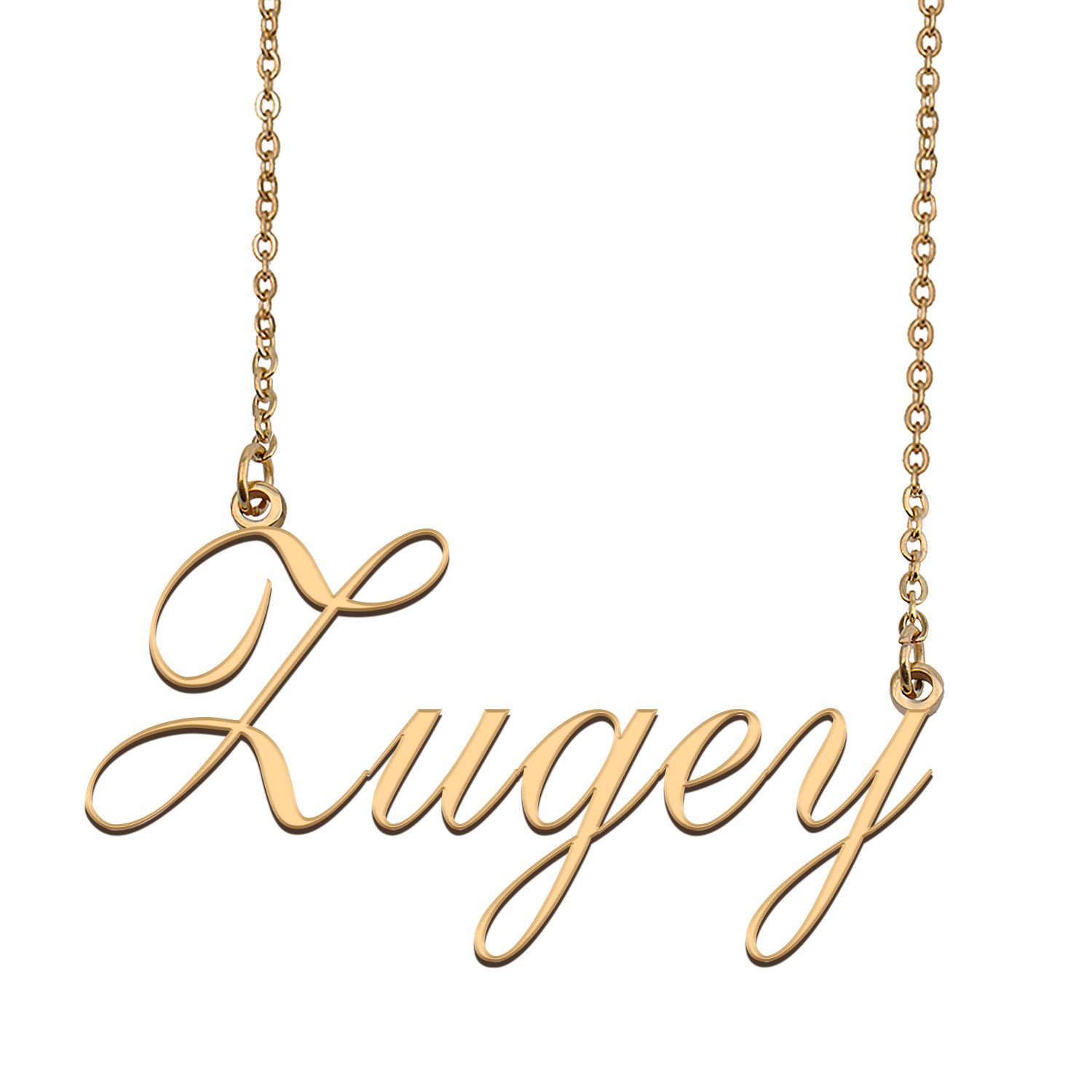 Custom Personalized Name Necklace in Golden Silver for Women Zugey