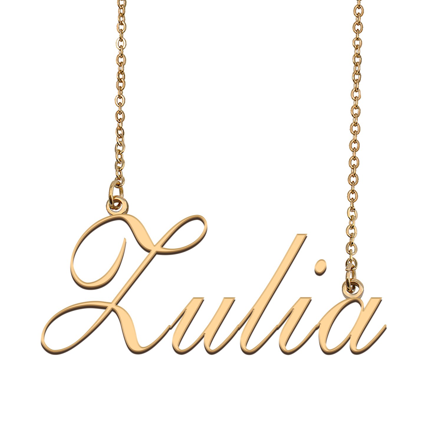 Custom Personalized Name Necklace in Golden Silver for Women Zulia